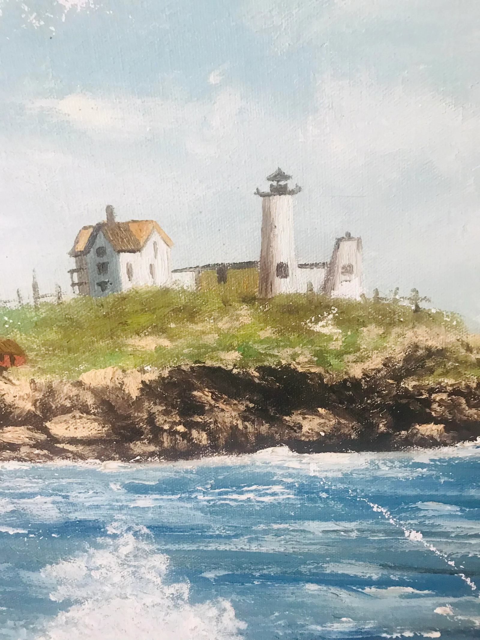 Original American Maine Coast Seascape Painting Signed - 4
