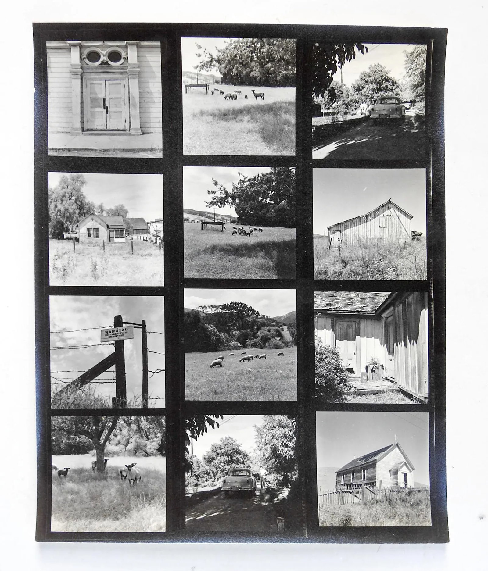 Vintage California Fine Art Photograph Contact Sheet Architecture - 5