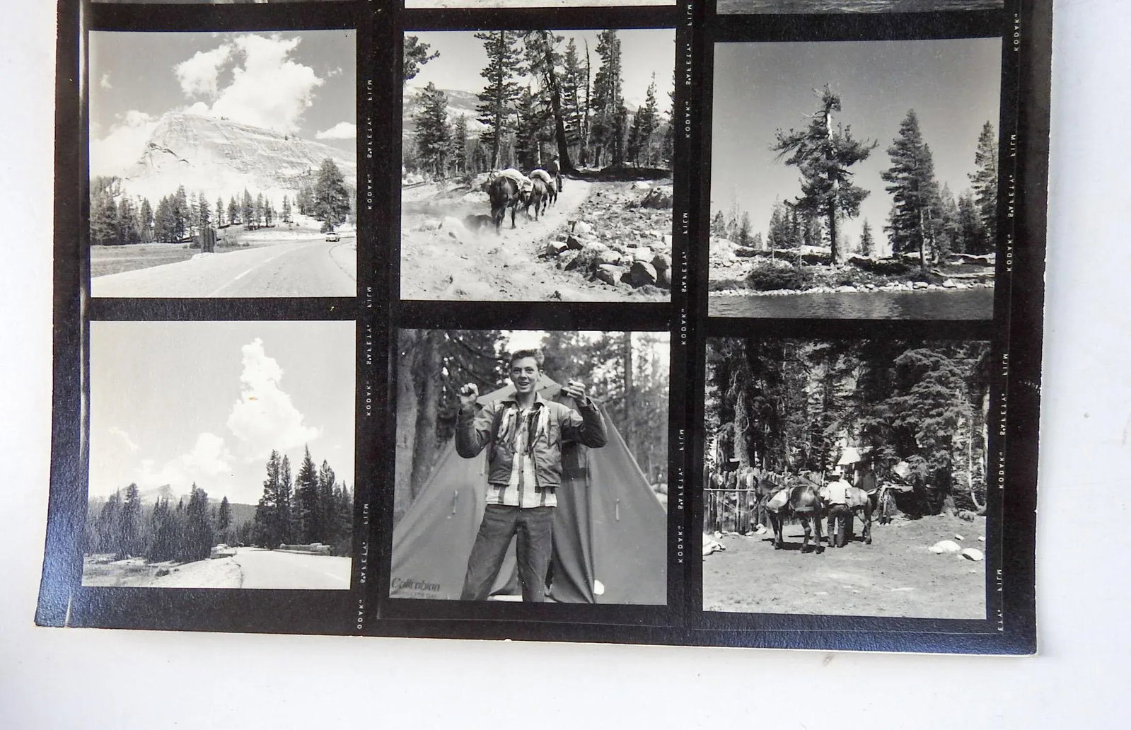 Vintage California Fishing Camping Contact Sheet Photographs - 2
