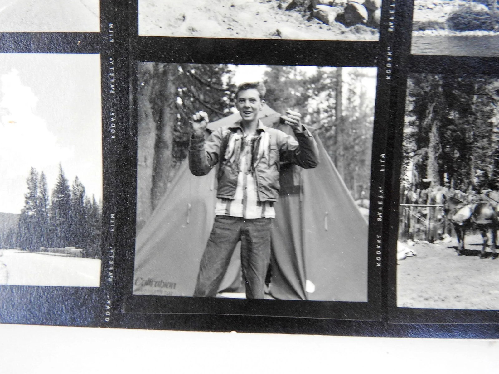 Vintage California Fishing Camping Contact Sheet Photographs - 3