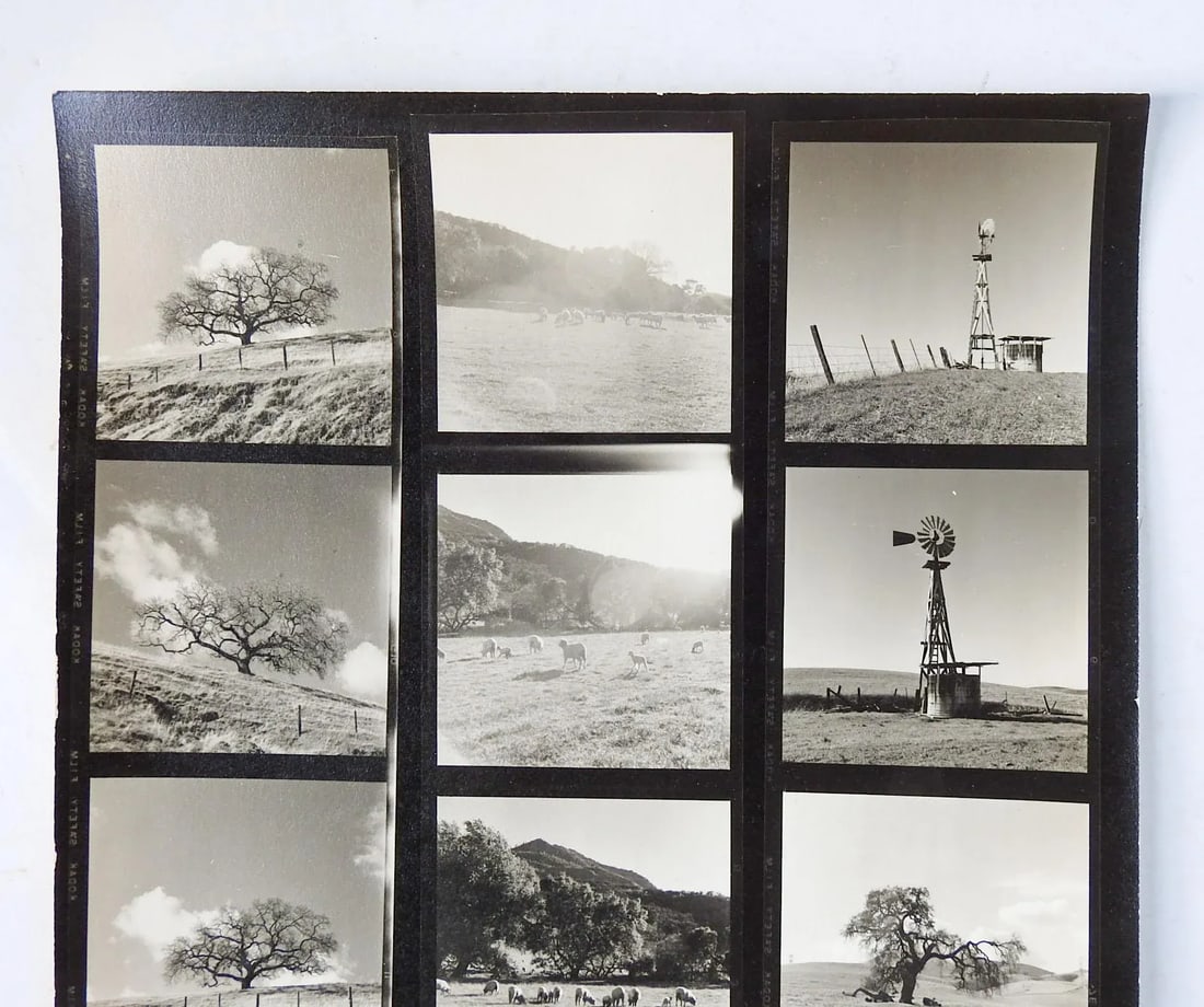 Vintage California Fine Art Photograph Contact Sheet Farm - 5