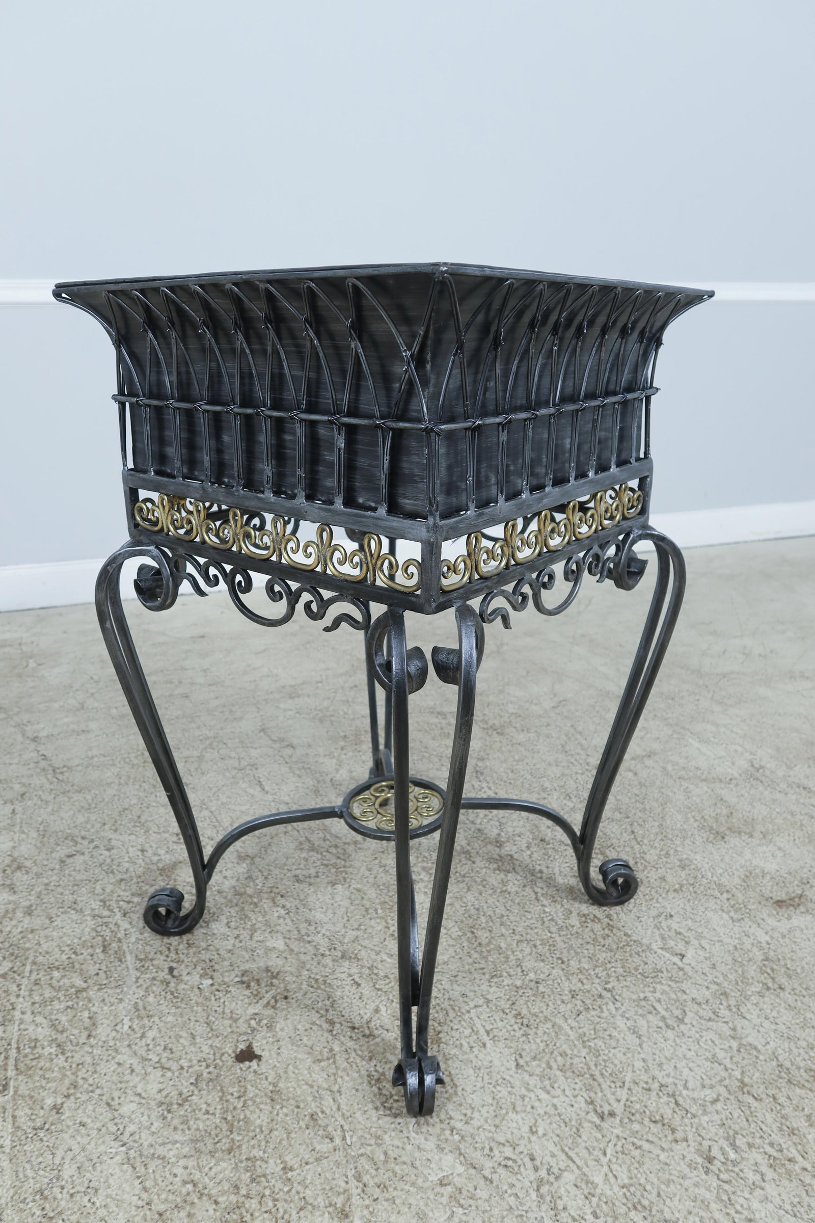 Maitland Smith Iron & Brass Planter - 2