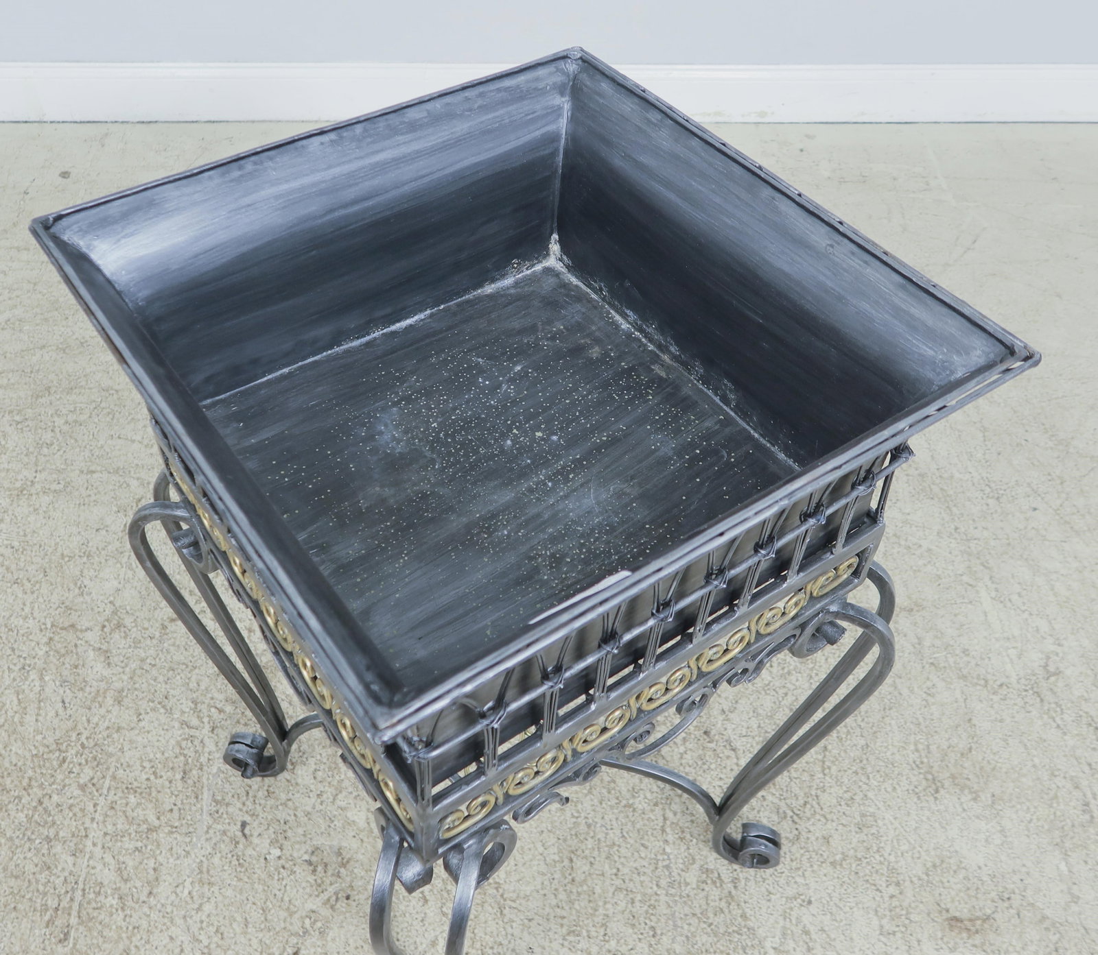 Maitland Smith Iron & Brass Planter - 5
