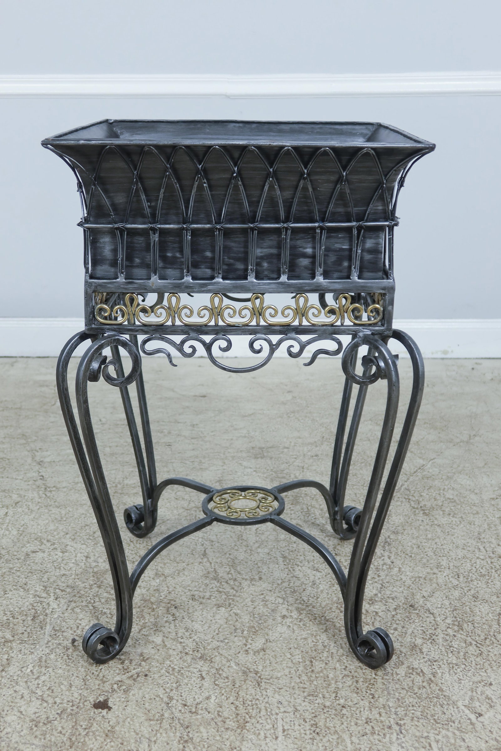 Maitland Smith Iron & Brass Planter - 9