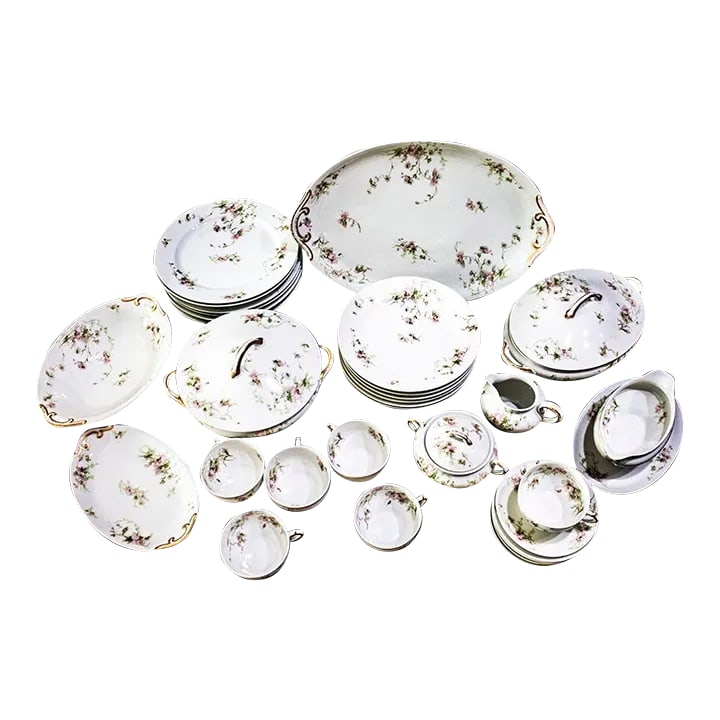 Charles Fields Haviland Limoges China Schleiger377 Pattern - Huge Set (1 of 12)