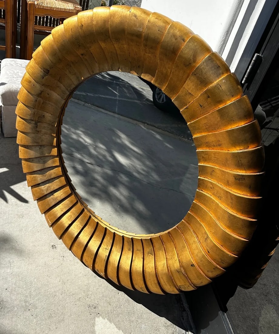 Oversized Contemporary Gold Gilt Mirror - 3