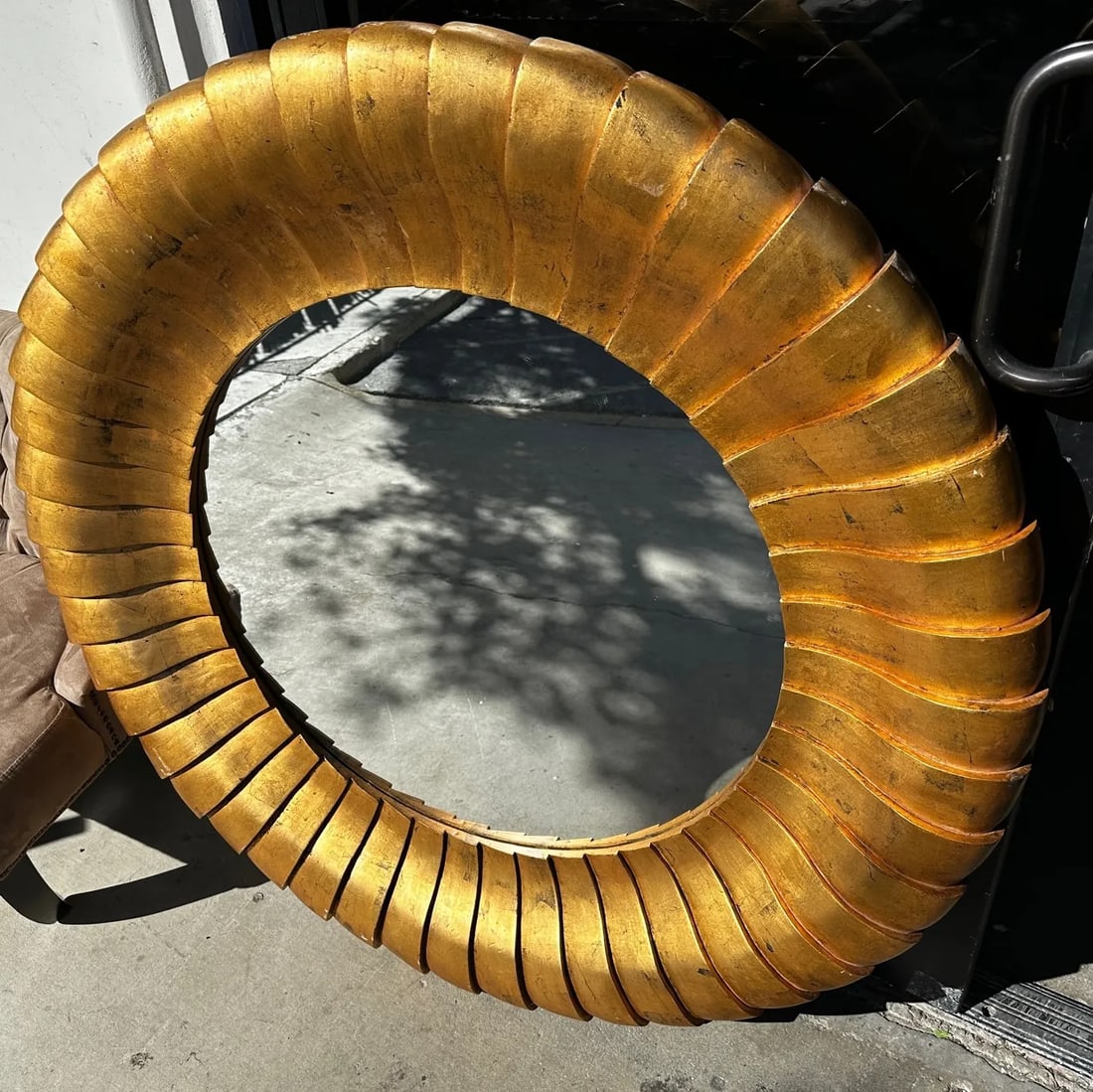 Oversized Contemporary Gold Gilt Mirror - 5