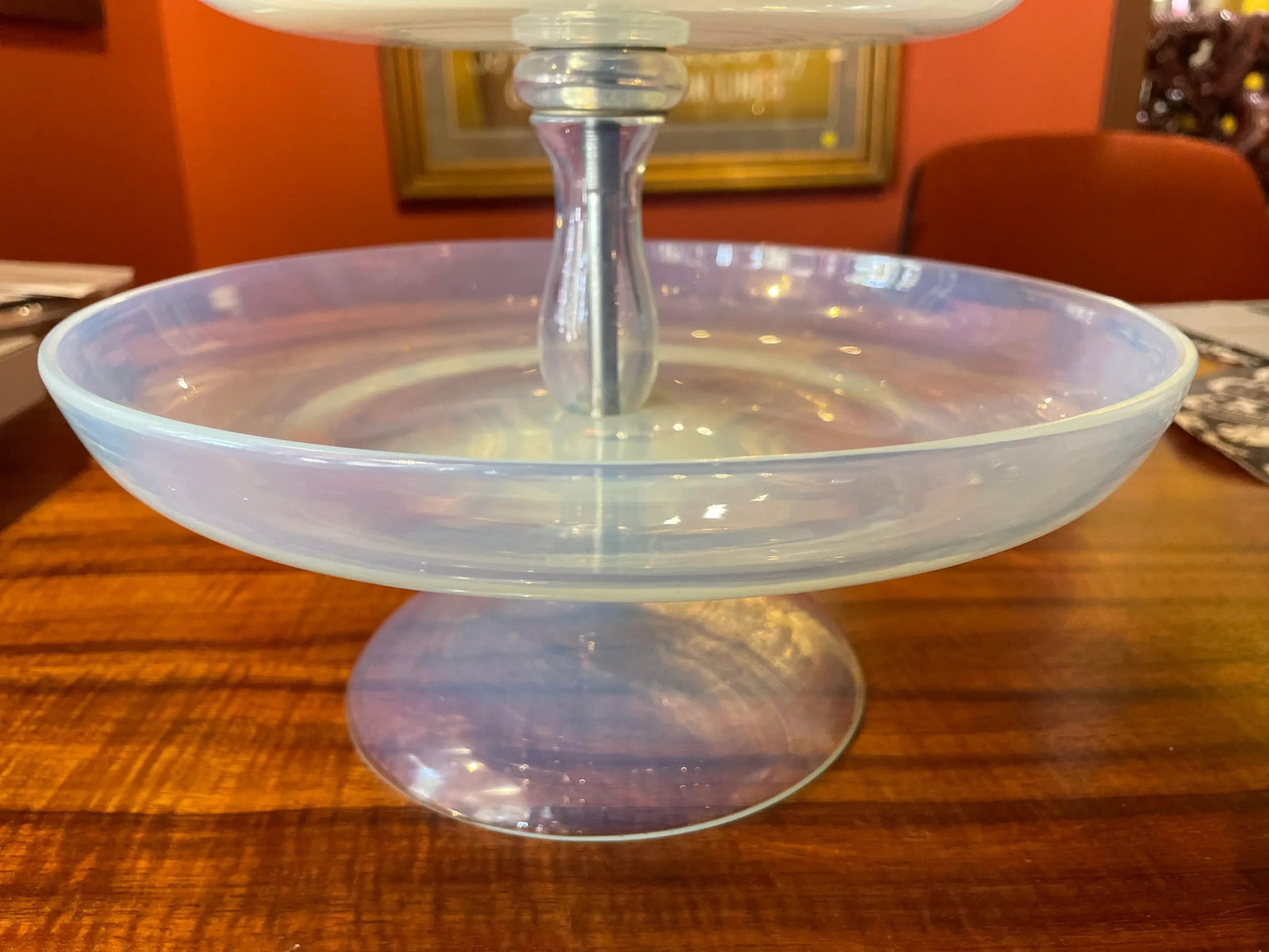 Midcentury Modern Three Tiered Murano Opaline Glass Dish - 3