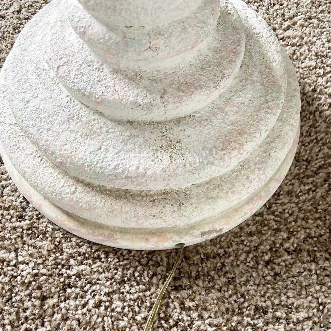 Postmodern Ribbed Color Speckled Pillar Floor Lamp - 10