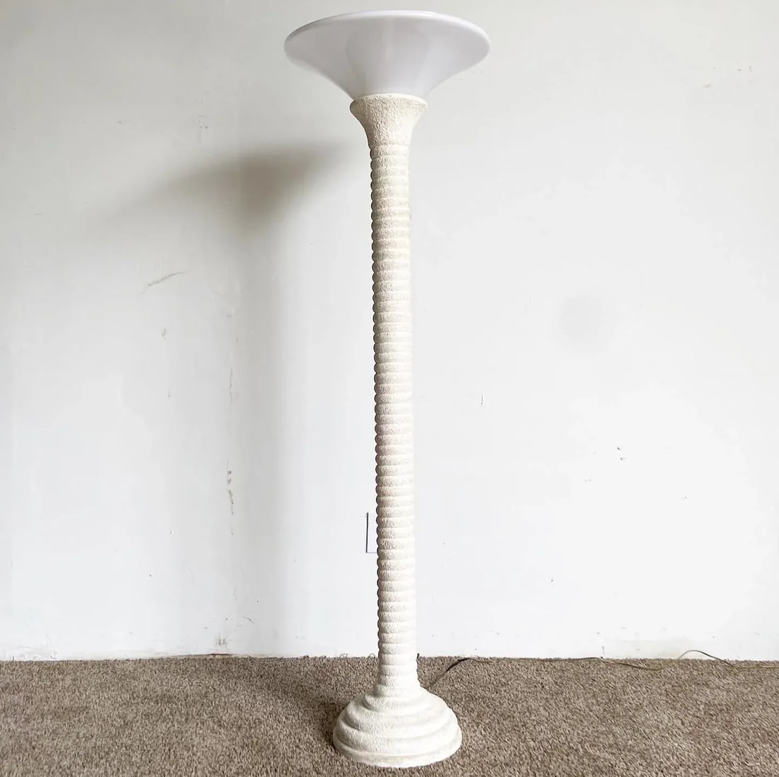 Postmodern Ribbed Color Speckled Pillar Floor Lamp - 11