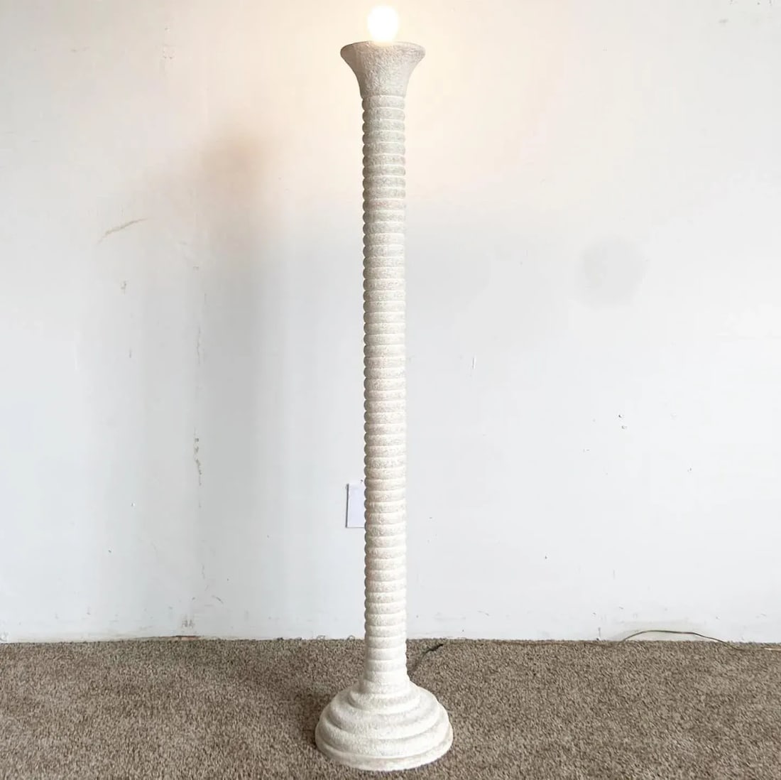 Postmodern Ribbed Color Speckled Pillar Floor Lamp - 2