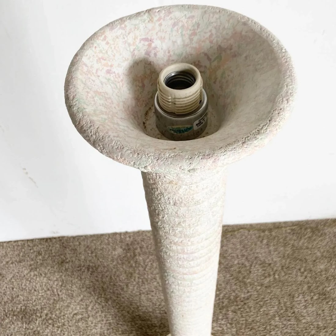Postmodern Ribbed Color Speckled Pillar Floor Lamp - 5