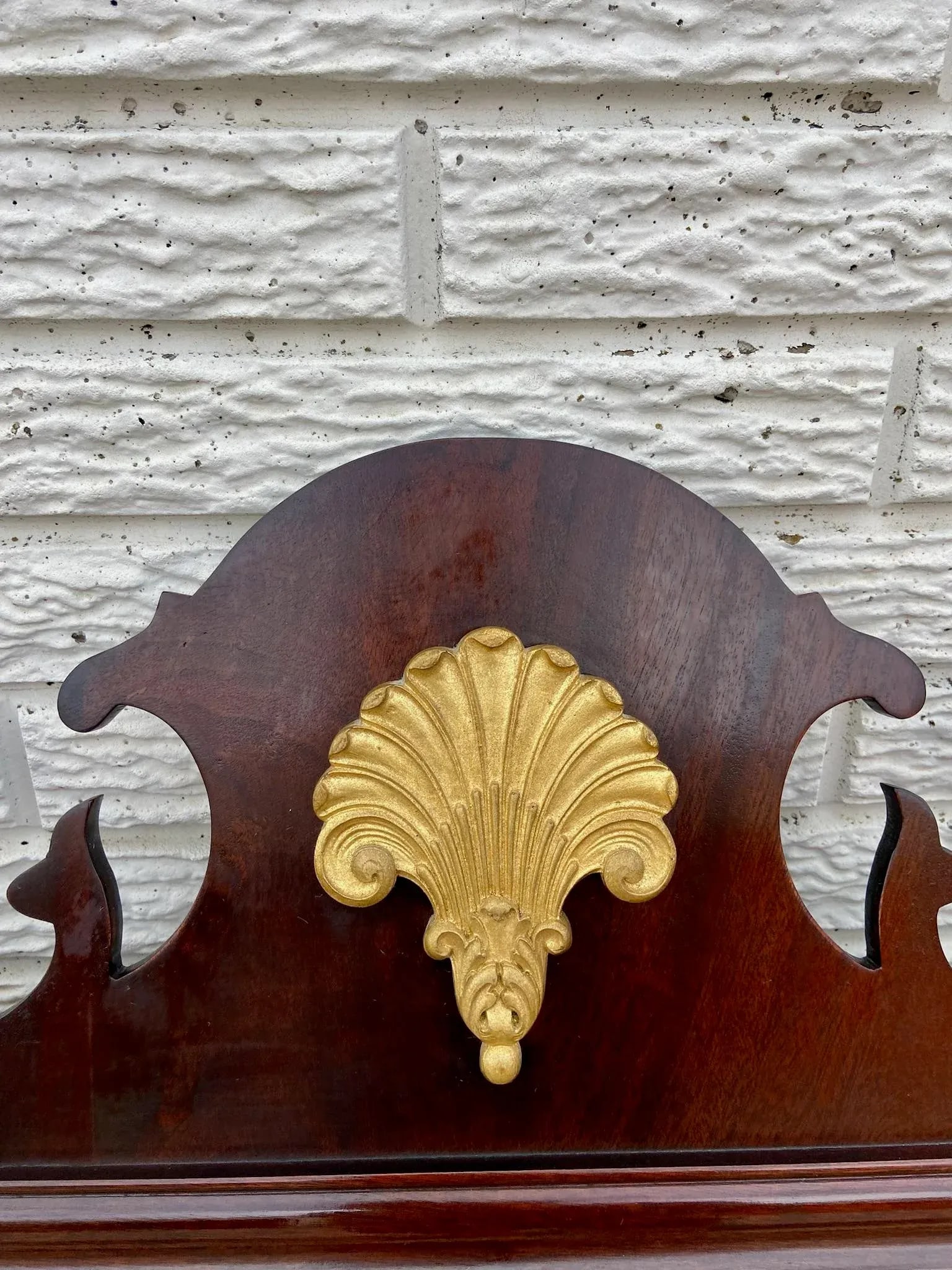 Vintage Councill Furniture Chippendale Style Flame Mahogany and Gilt Mirror - 4