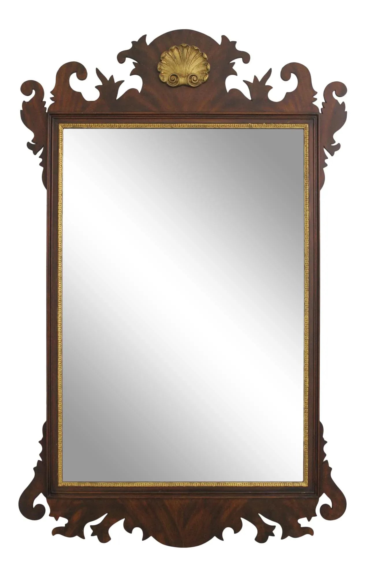 Henkel Harris Chippendale Mahogany Shell Carved Mirror - 13