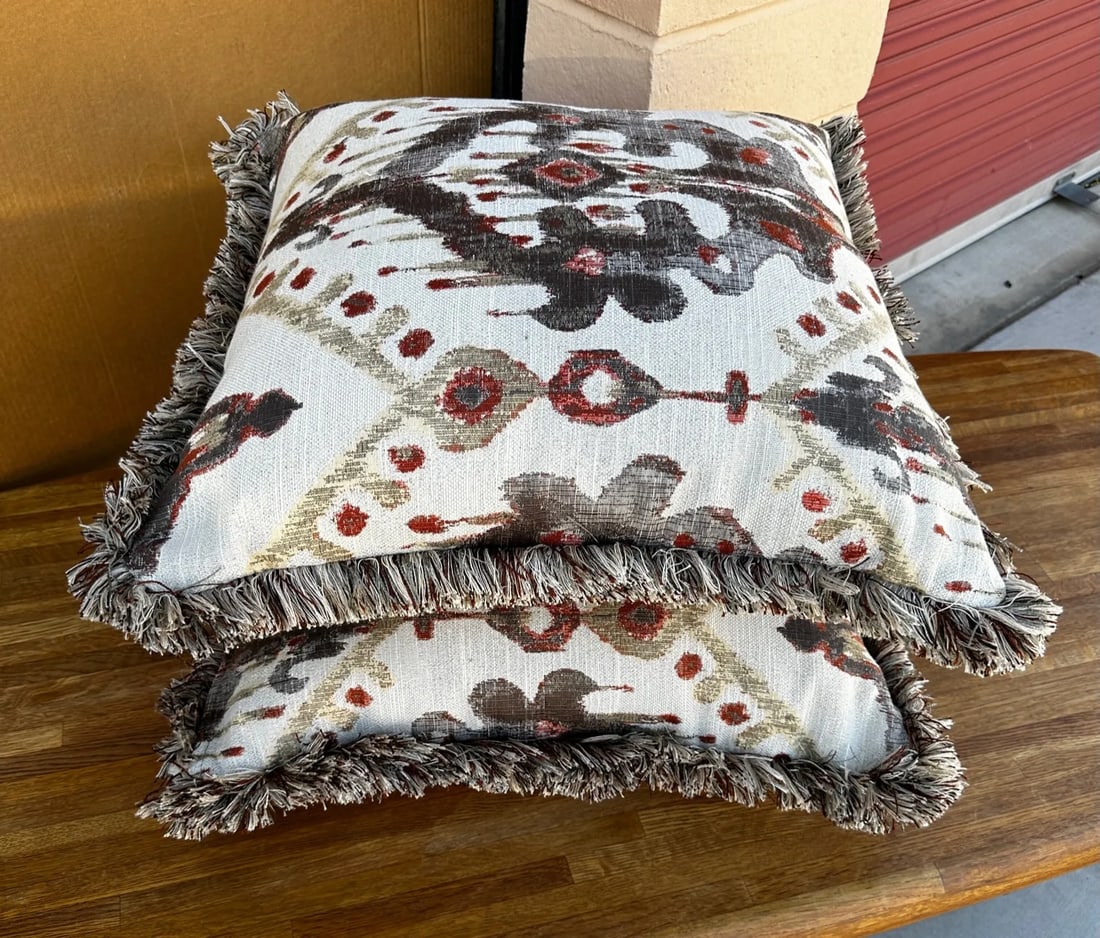Pair of Bernhardt Ikat Throw Pillows - 3