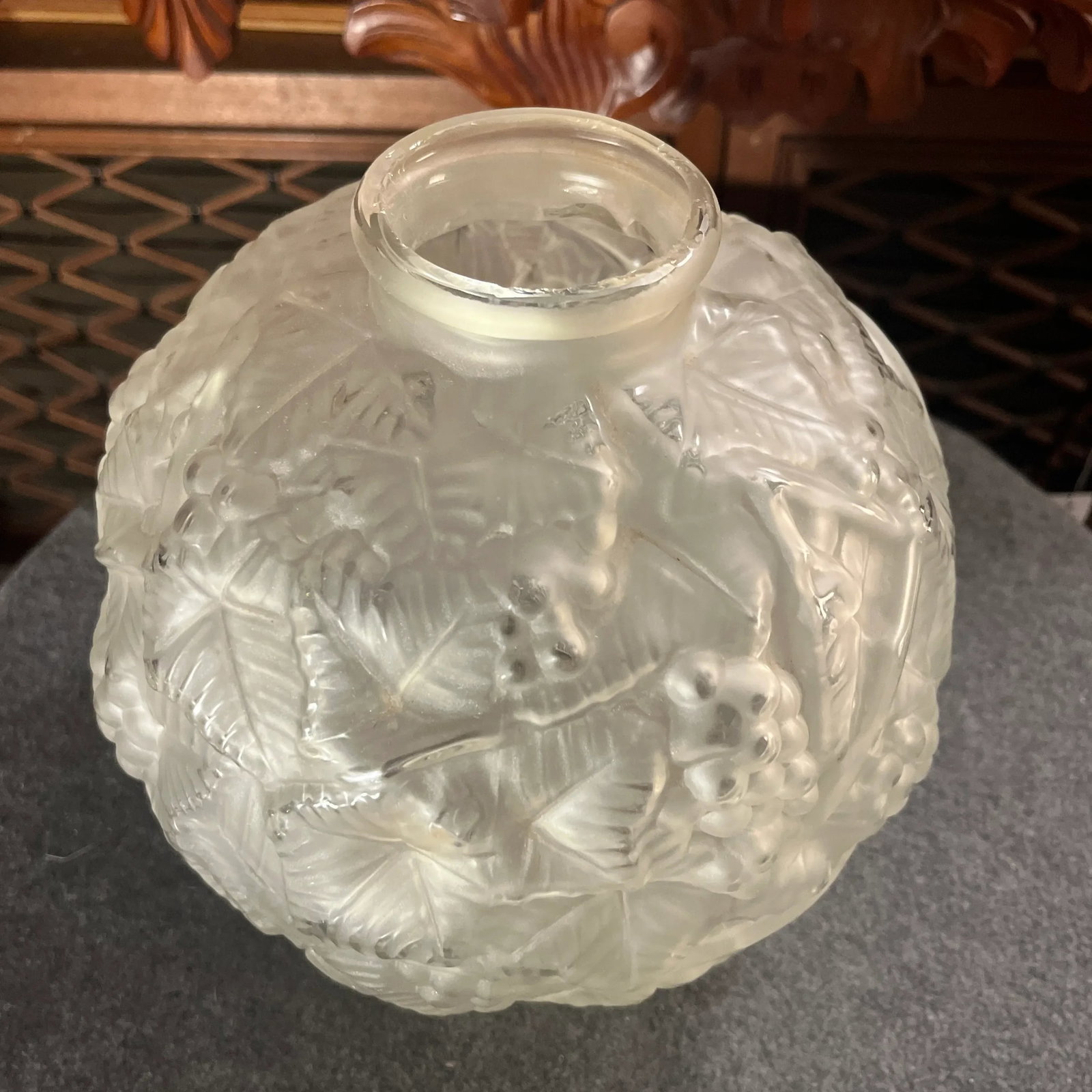 1920s Espaivet France Art Deco Acid Etched Glass Vase - 10