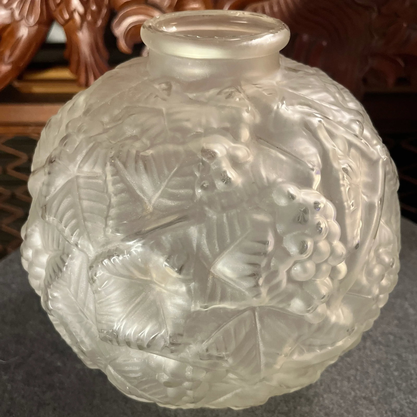1920s Espaivet France Art Deco Acid Etched Glass Vase - 2