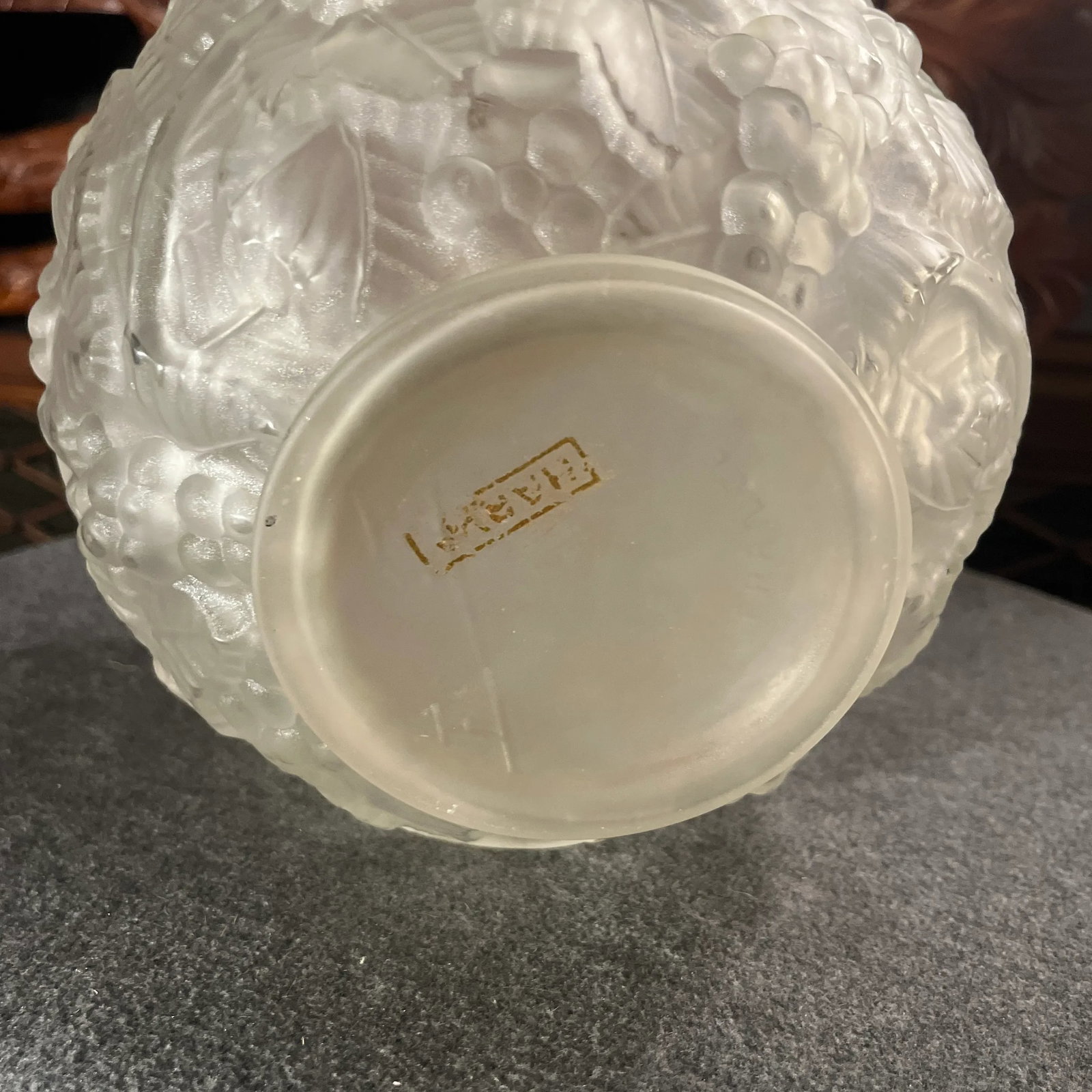 1920s Espaivet France Art Deco Acid Etched Glass Vase - 5