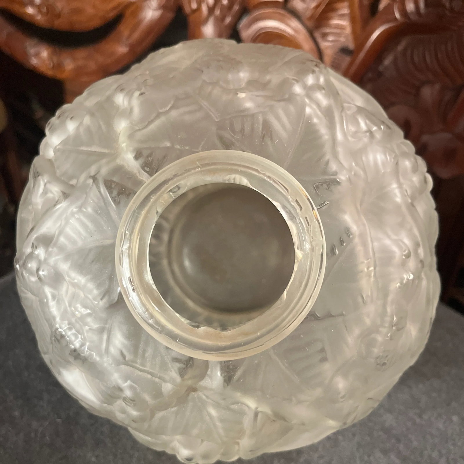 1920s Espaivet France Art Deco Acid Etched Glass Vase - 8