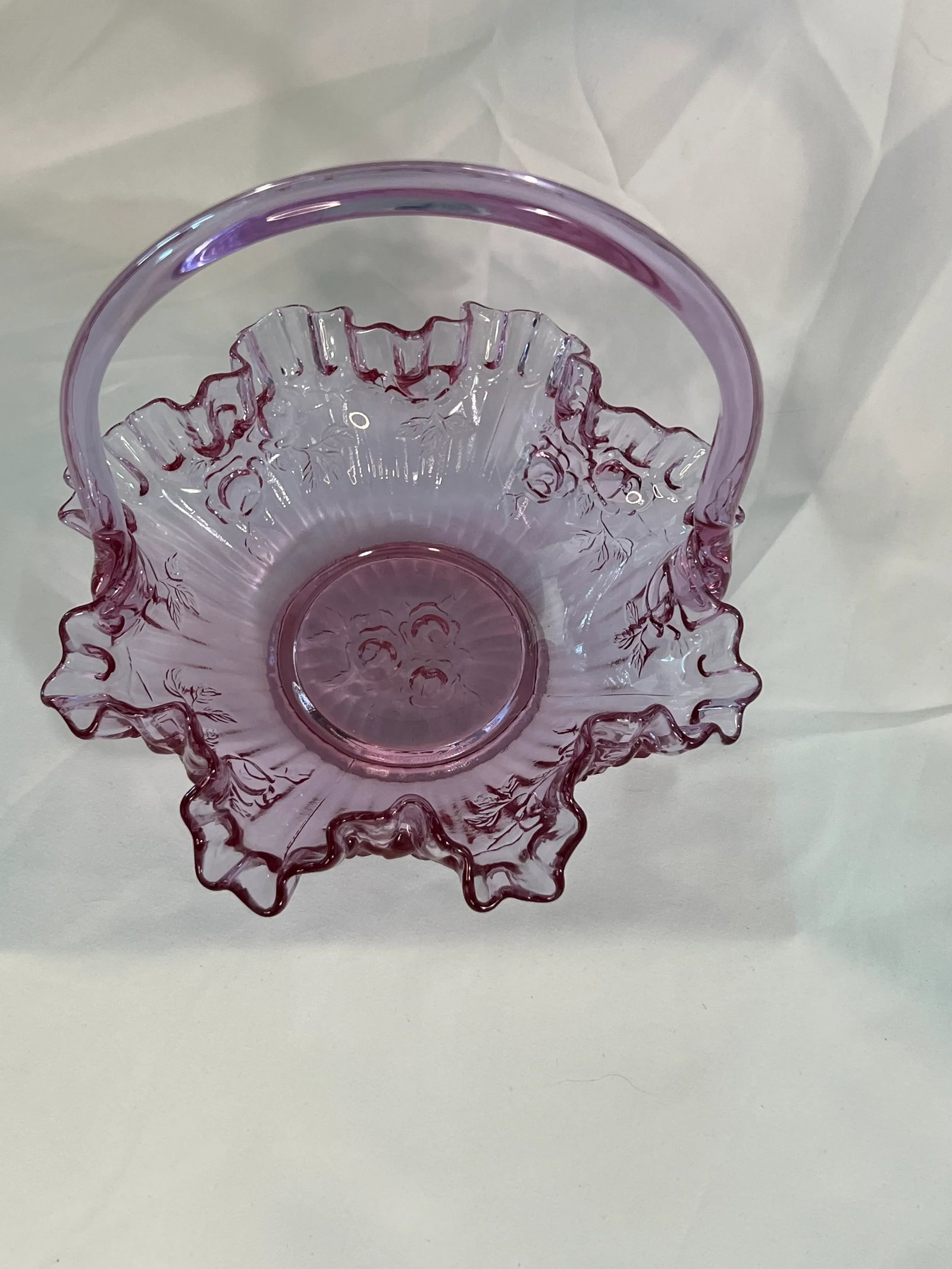 1967 Fenton Rose Basket in Lavender - 2