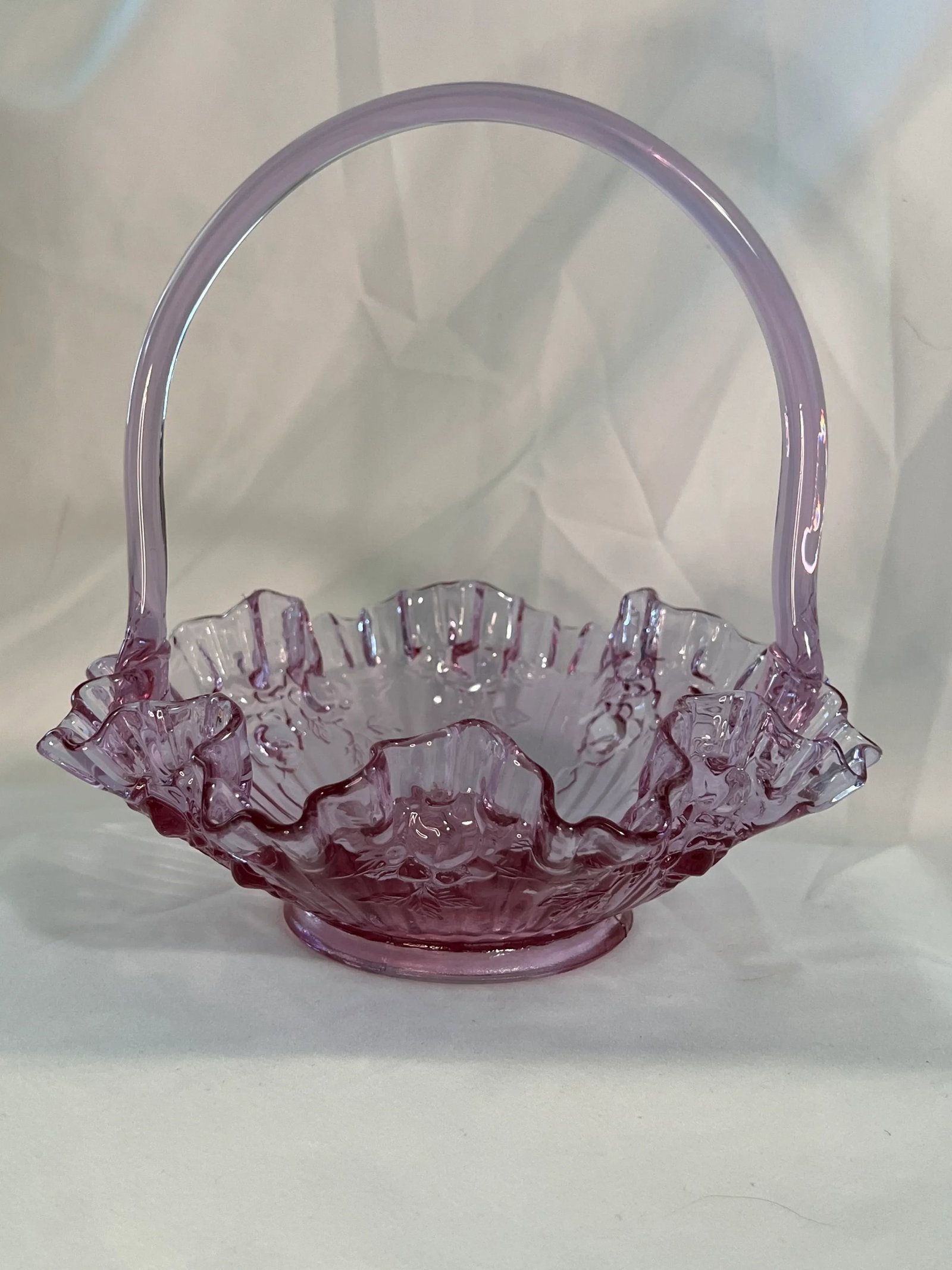 1967 Fenton Rose Basket in Lavender - 3
