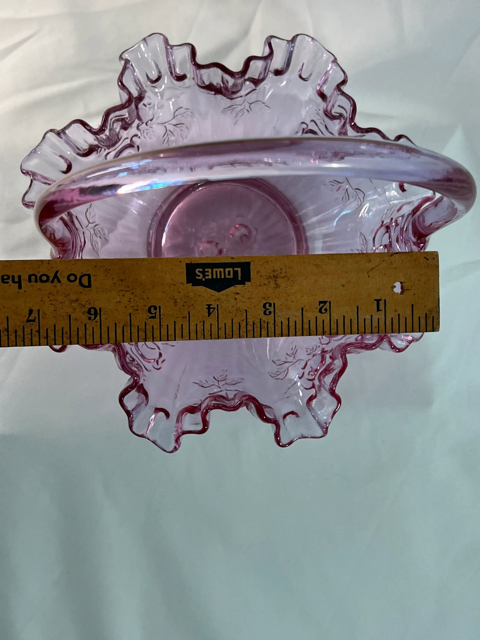 1967 Fenton Rose Basket in Lavender - 4