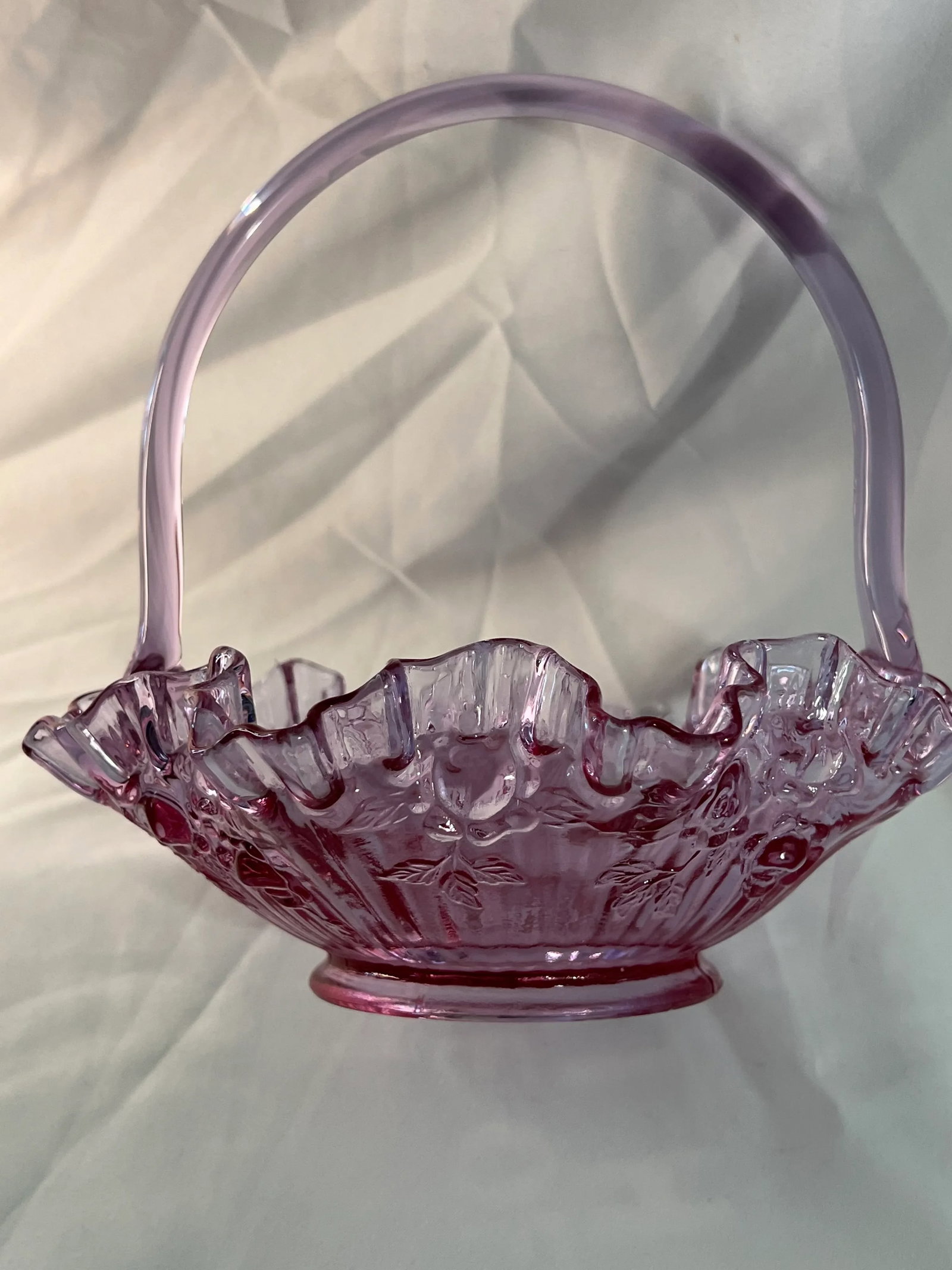 1967 Fenton Rose Basket in Lavender - 6