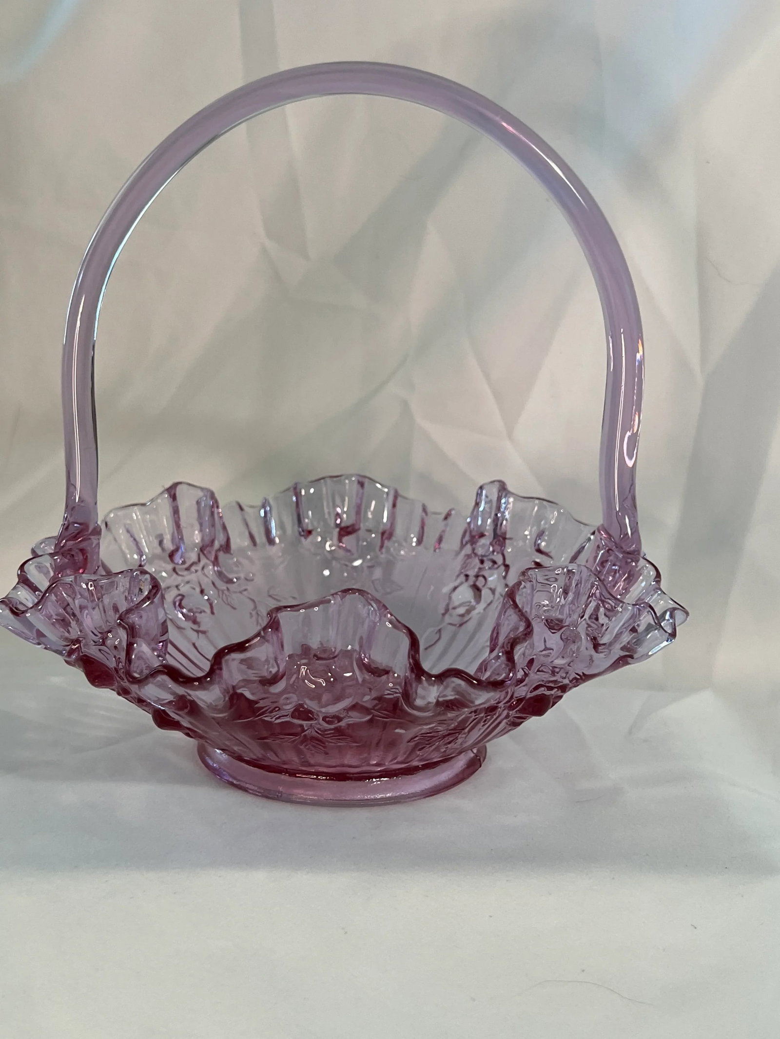 1967 Fenton Rose Basket in Lavender - 8