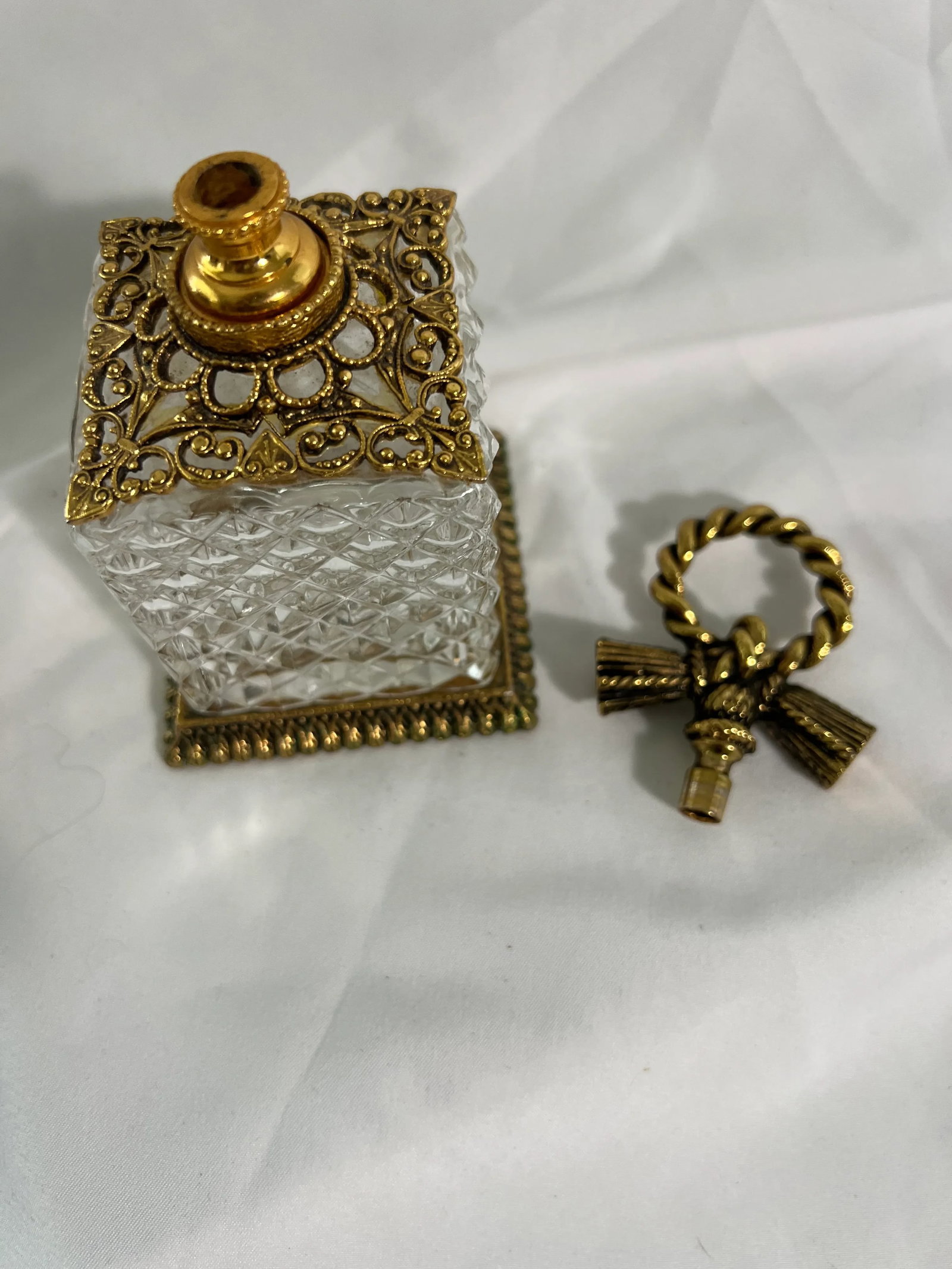 Vintage Ormolu Perfume Bottle in the French Style - 3