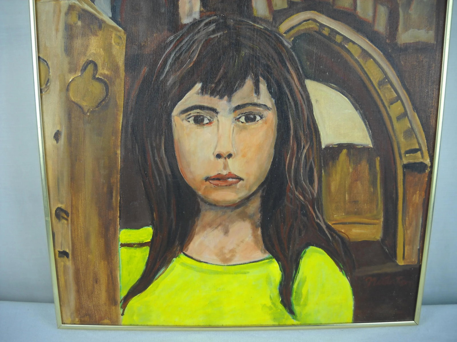 Portrait of Ines, Acrylic On Canvas Painting - 3
