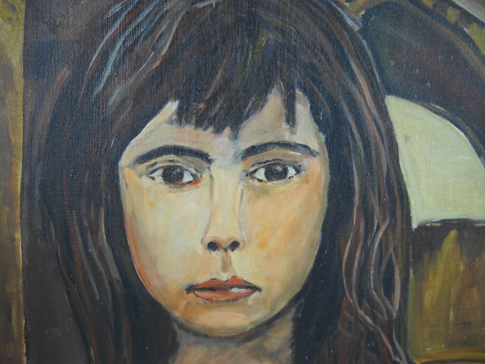 Portrait of Ines, Acrylic On Canvas Painting - 5