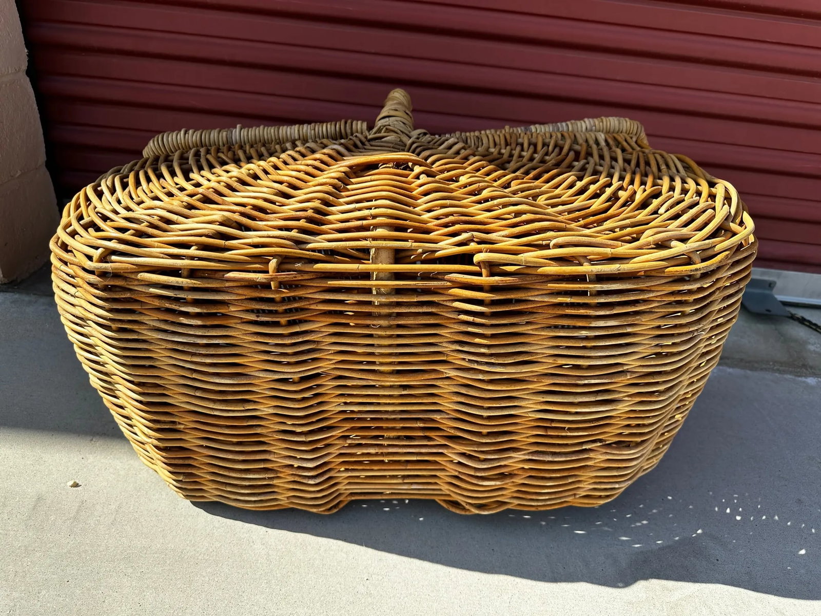 Vintage French Double Sided Picnic Basket - 6
