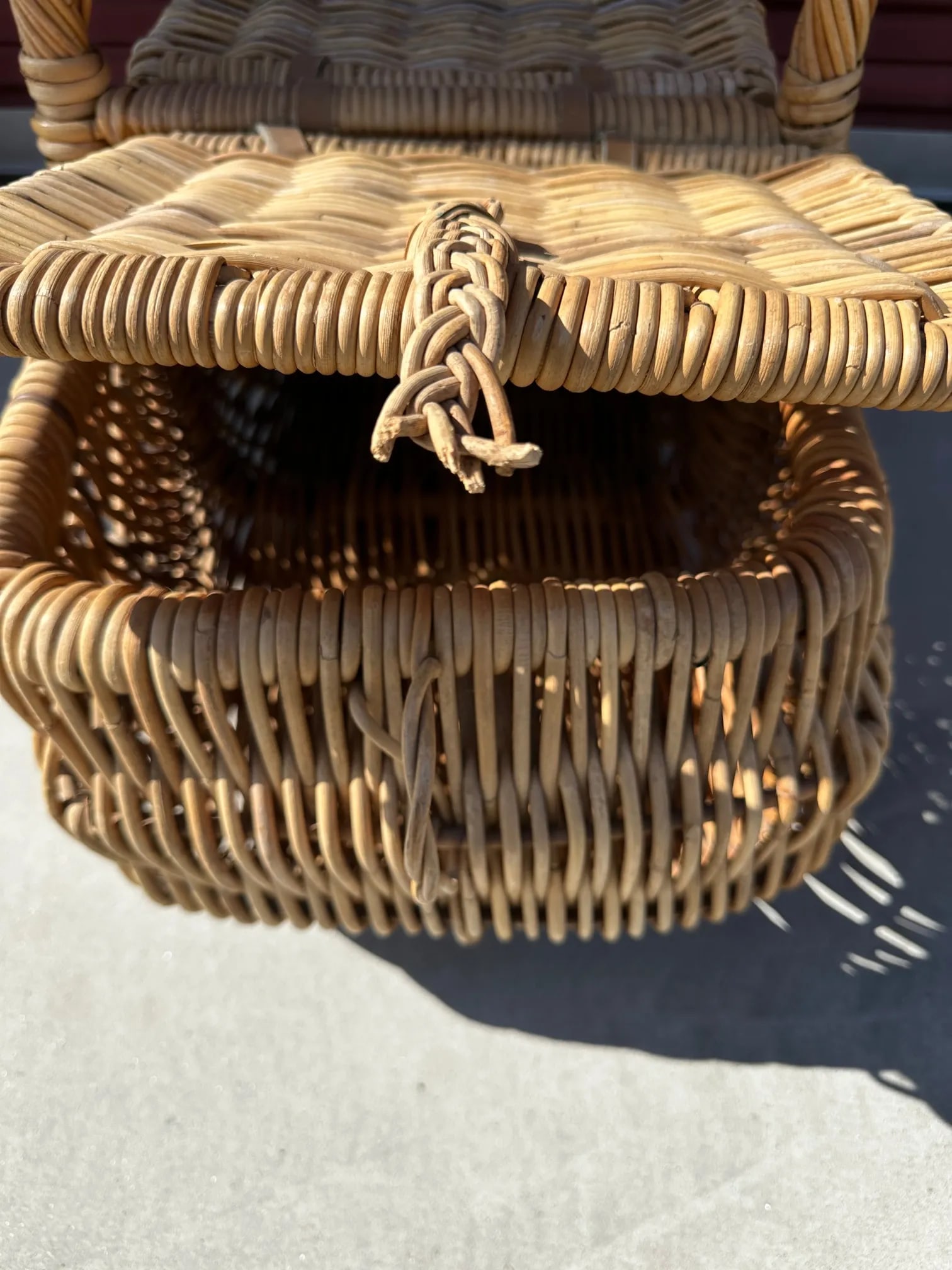 Vintage French Double Sided Picnic Basket - 8