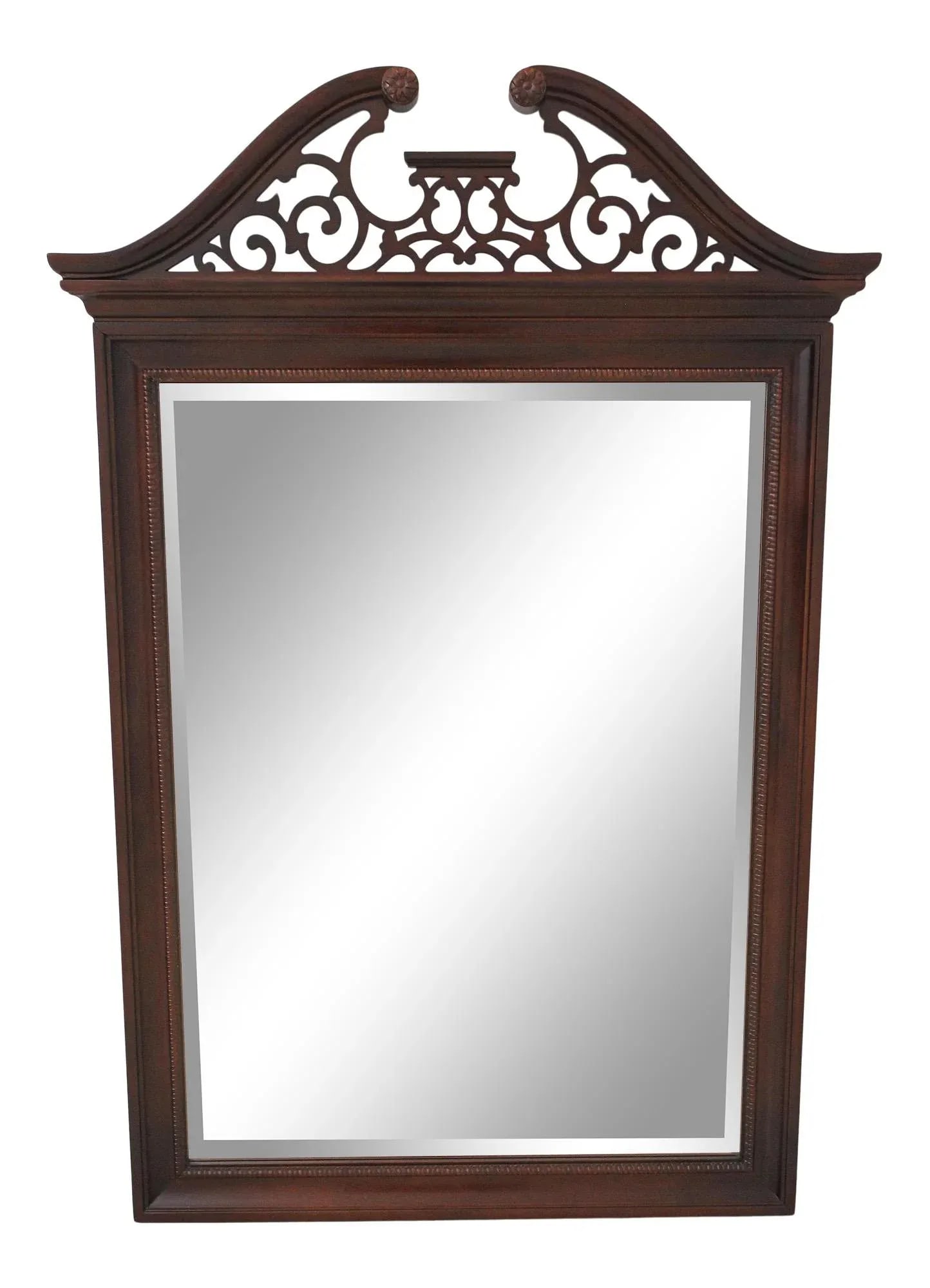 Thomasville Chippendale Mahogany Beveled Glass Mirror - 12