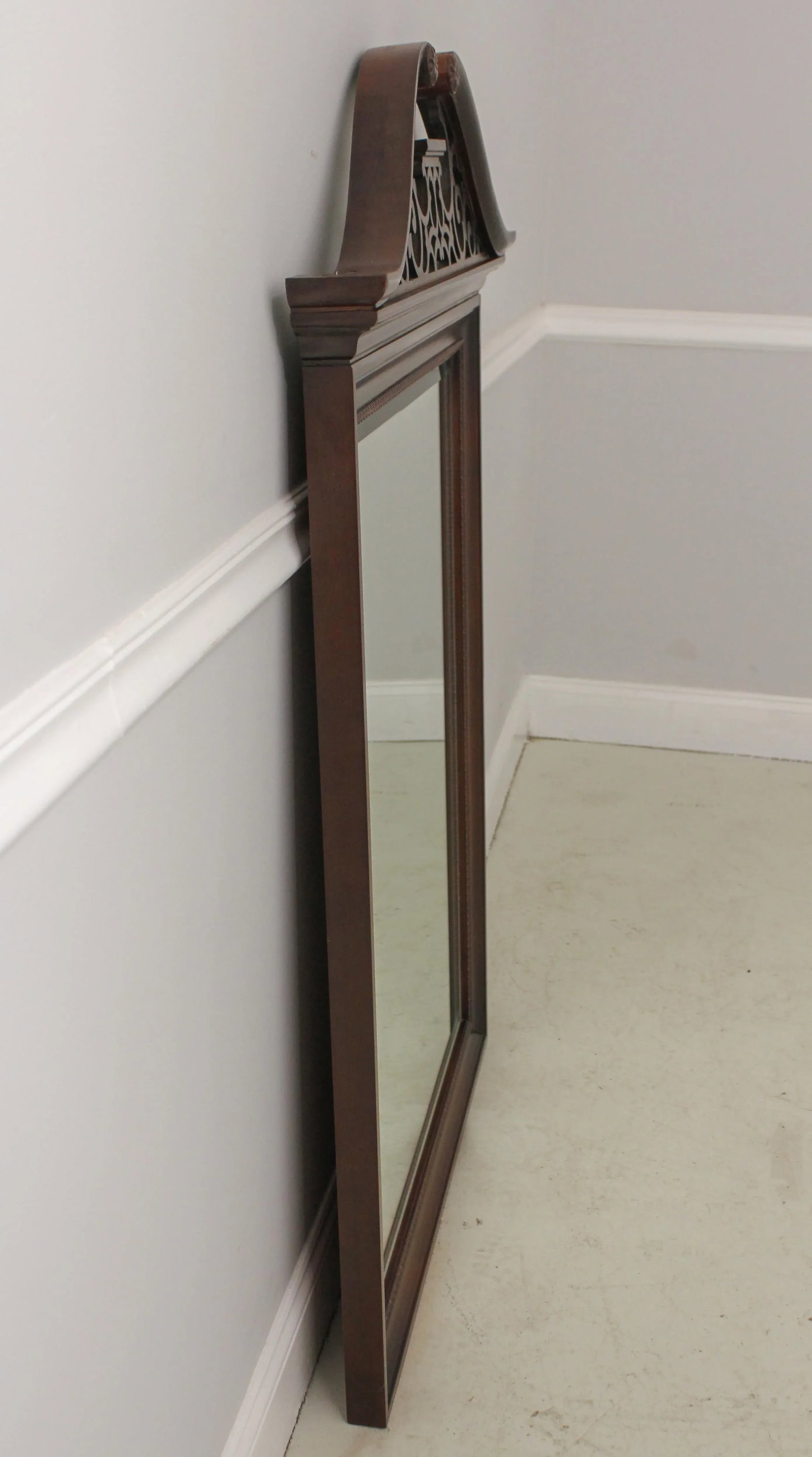 Thomasville Chippendale Mahogany Beveled Glass Mirror - 2