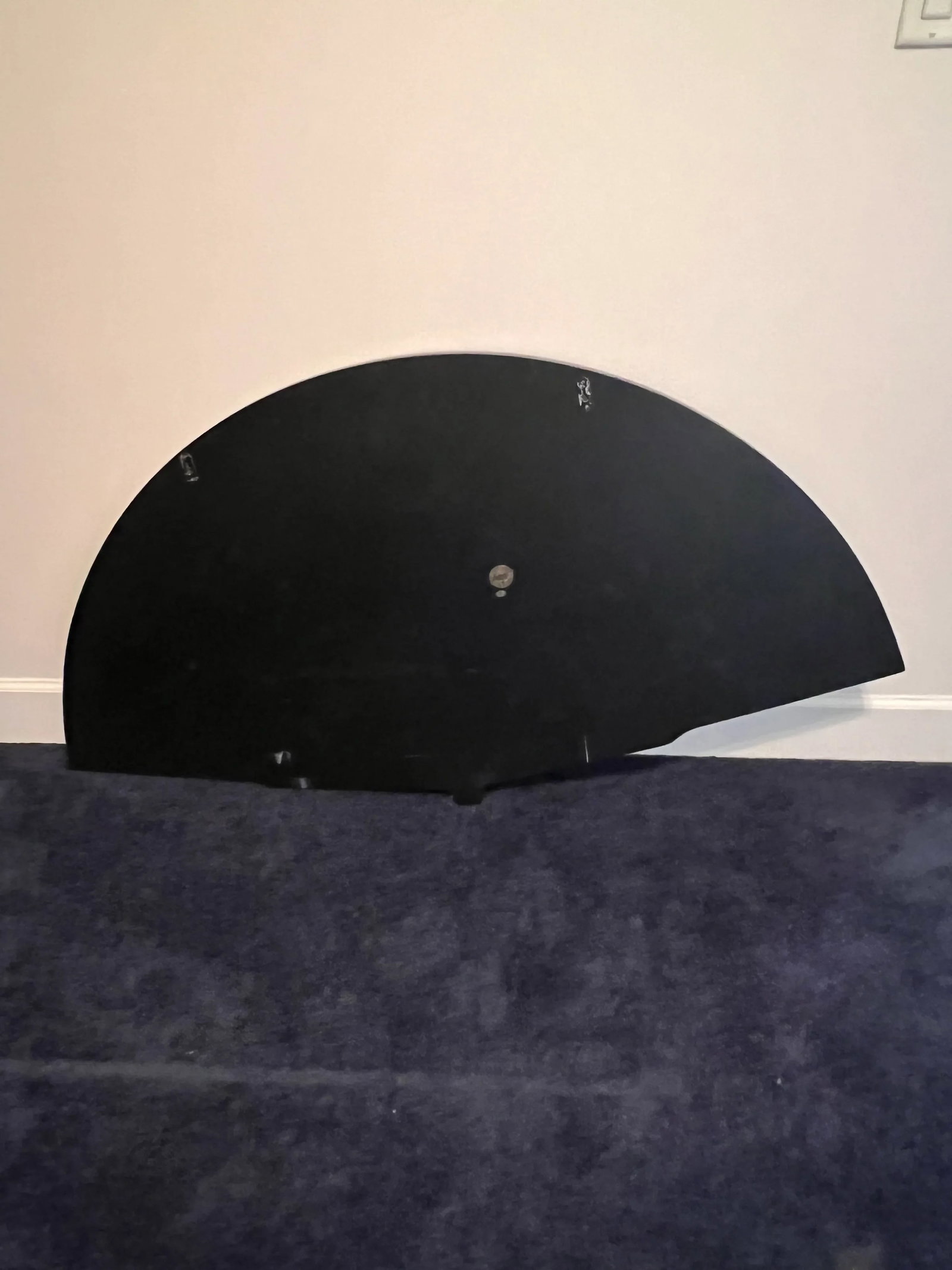 Large Wooden Hand Painted Fan Shaped Wall Art - 3