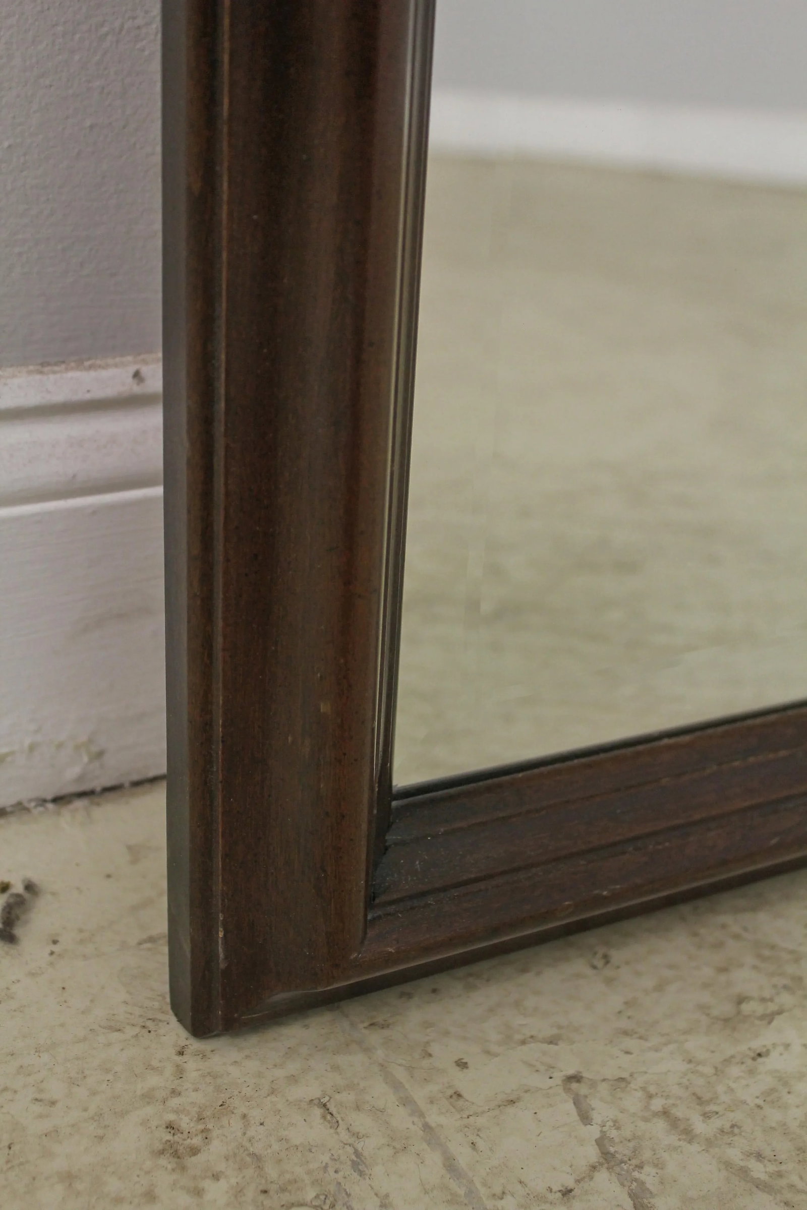 Century French Style Cherry Beveled Glass Mirror - 5