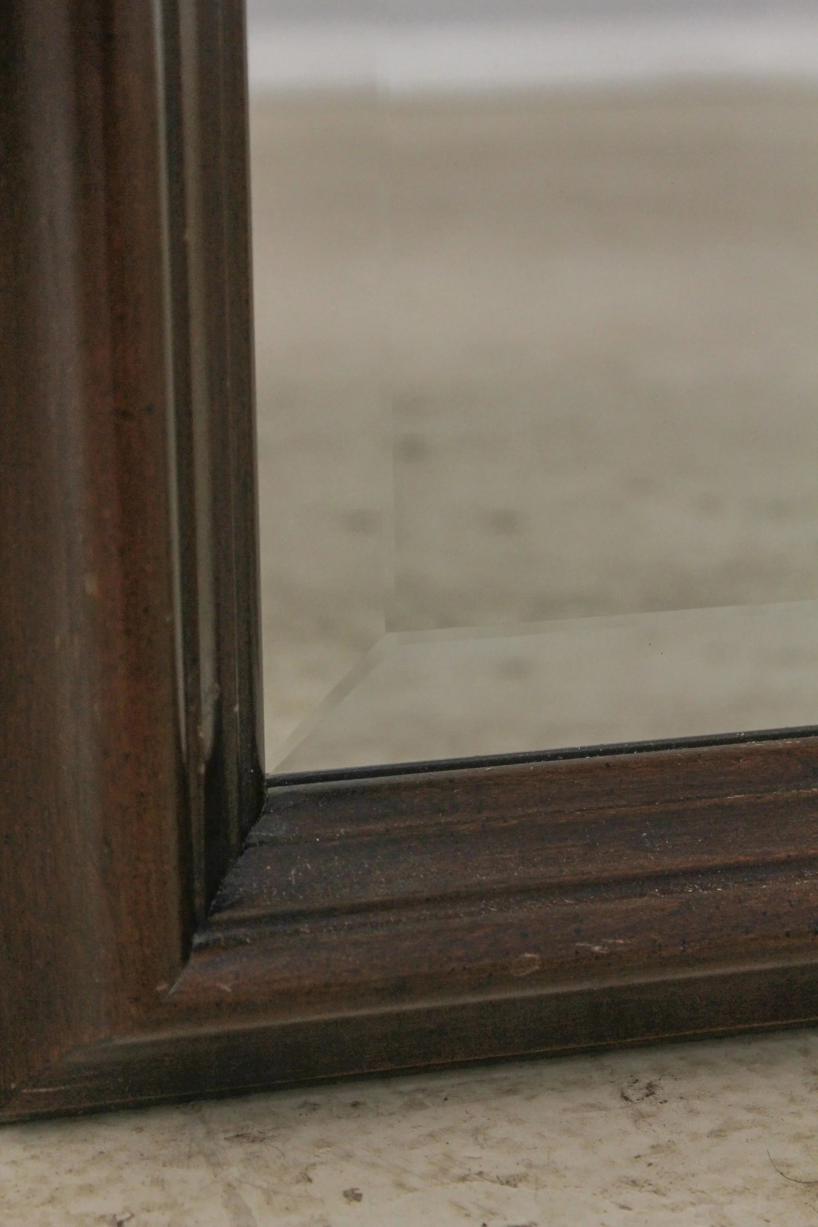 Century French Style Cherry Beveled Glass Mirror - 6