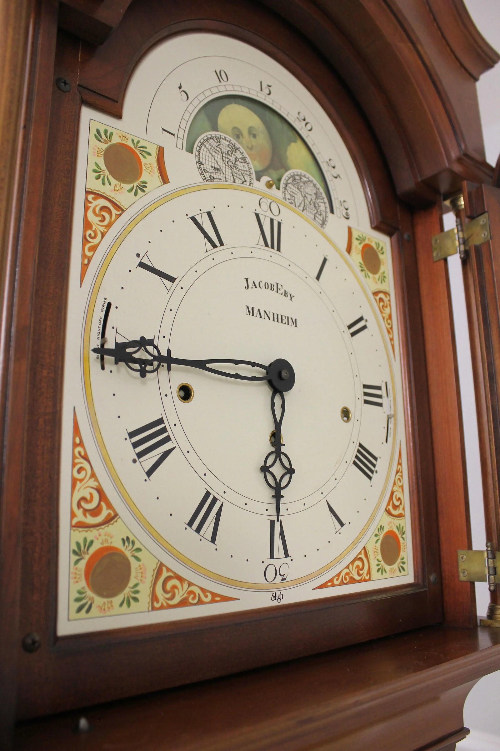 Sligh Henry Ford Collection Inlaid Grandfather Clock - 6