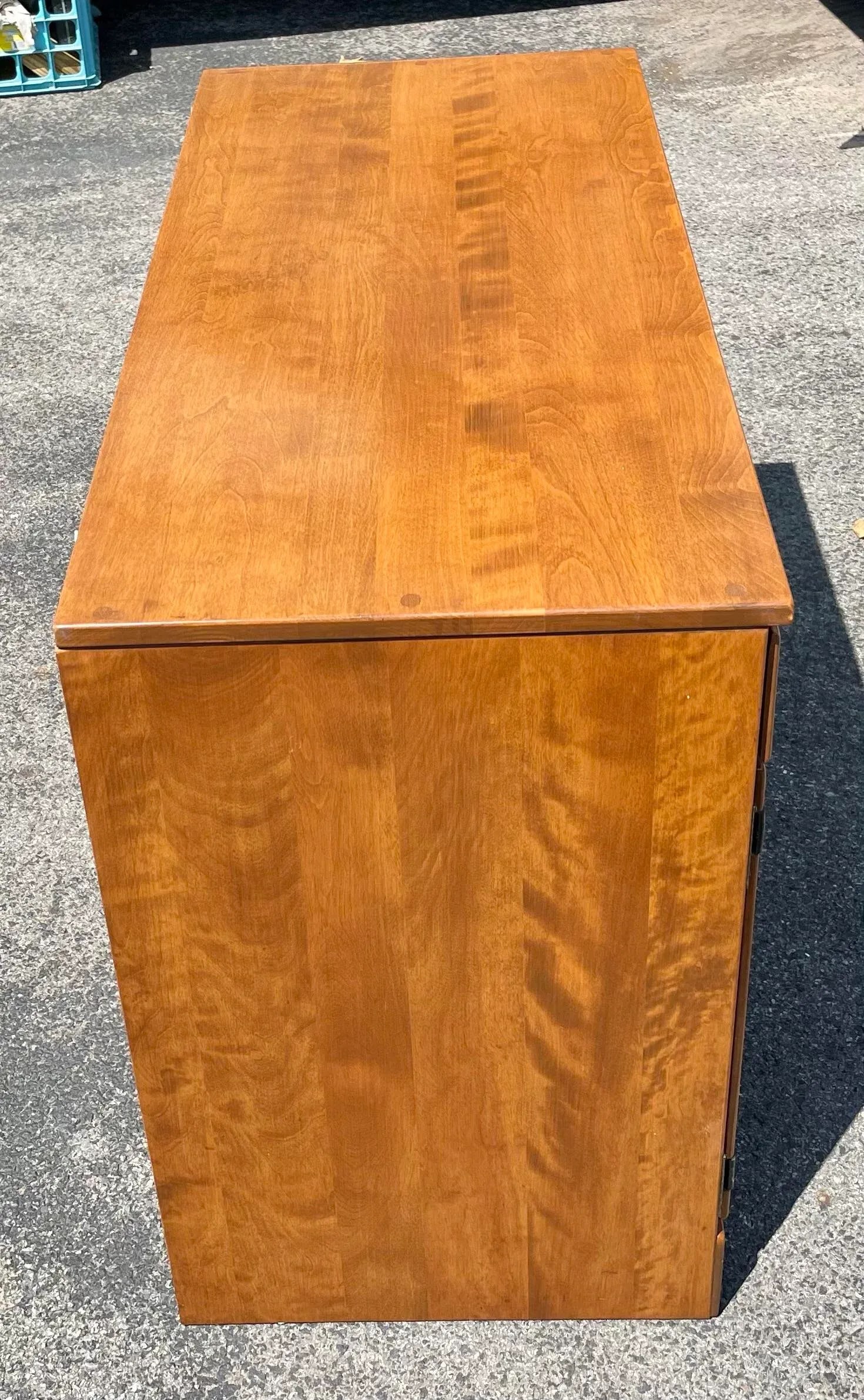 Ethan Allen Custom Room Plan Cabinet With Divided Bookcase in Maple With Nutmeg Finish - 5