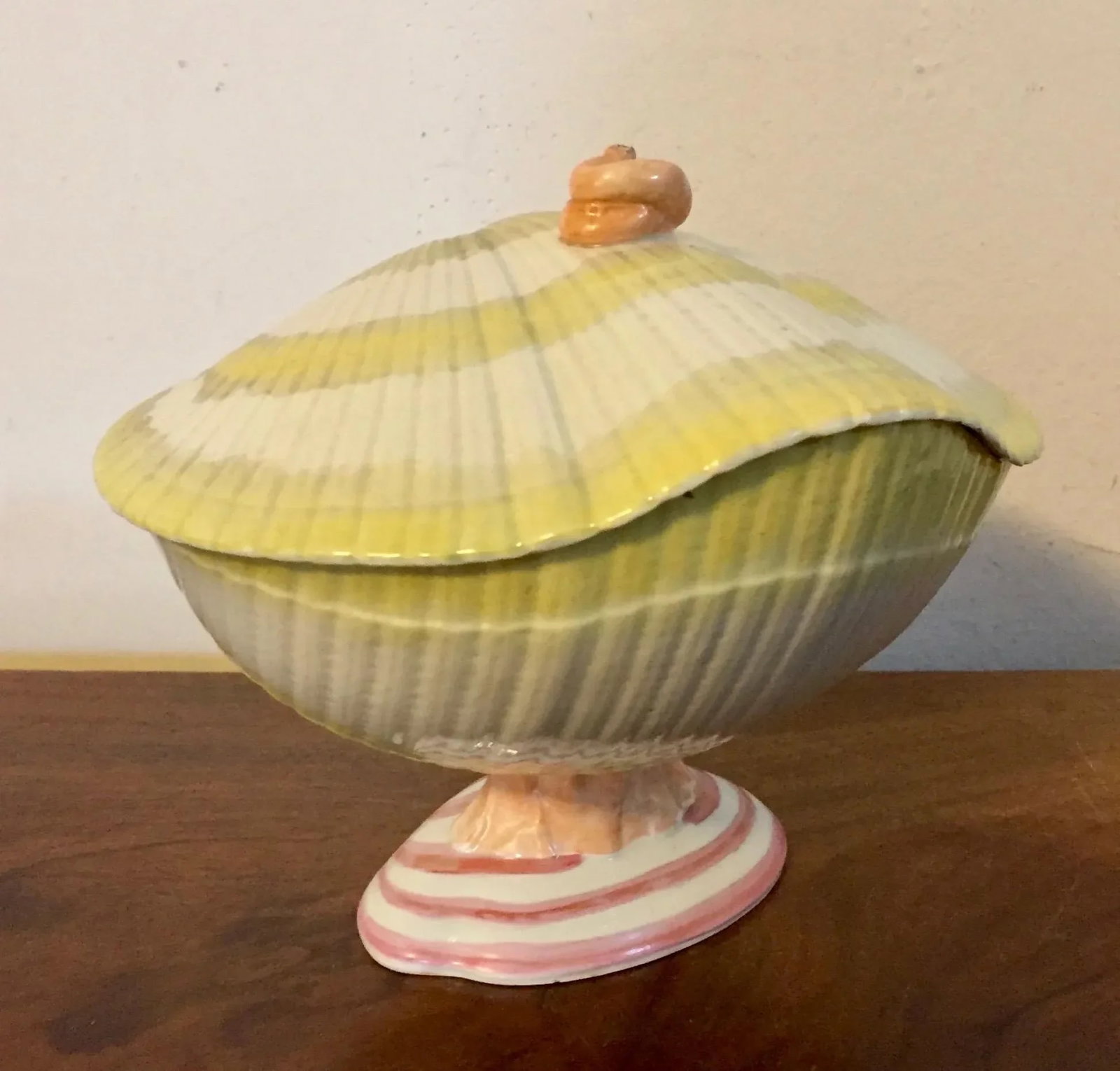 Antique Early 19th Century Wedgwood Creamware Pearlware Nautilus Sea Shell Sauce Tureen or Box - 13