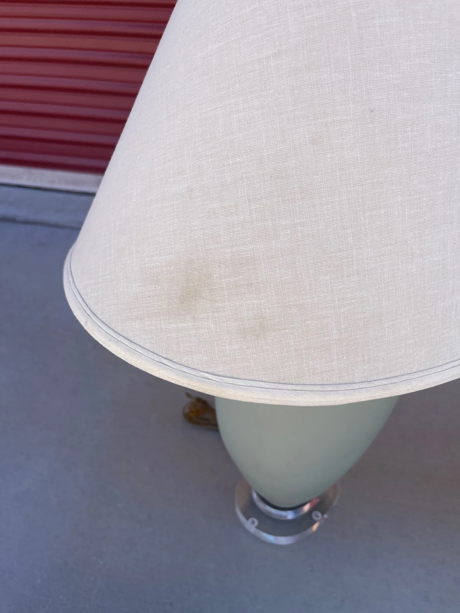 Vintage Pair Sage Green Matte Finish Ginger Jar Lamps - 10