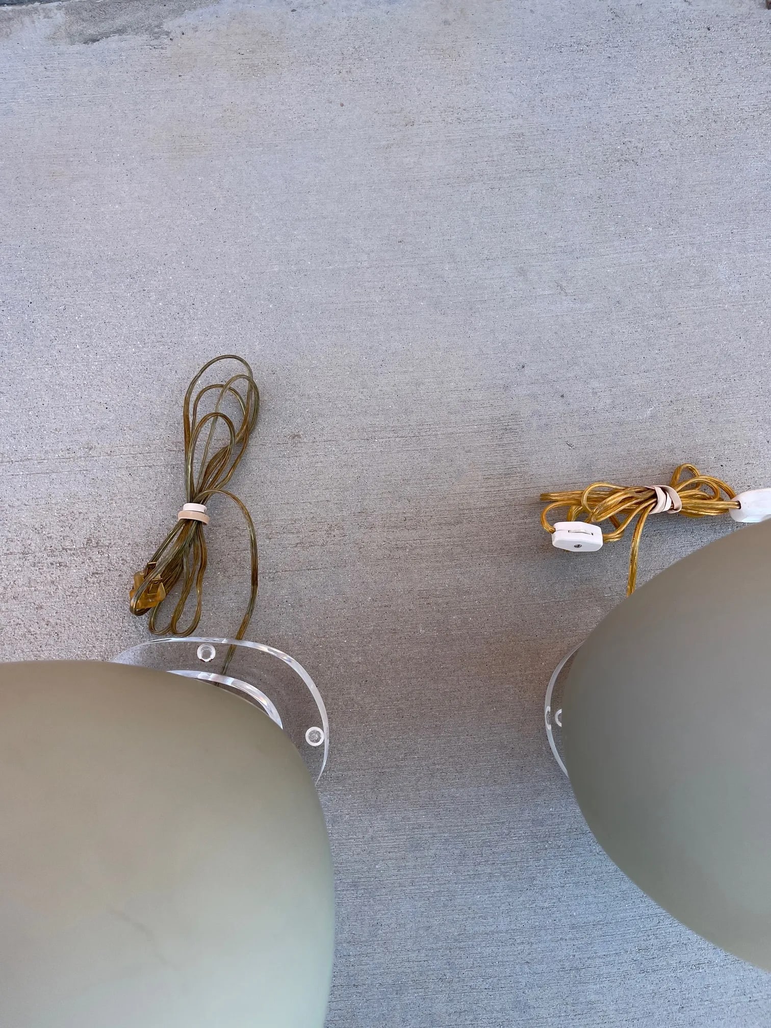 Vintage Pair Sage Green Matte Finish Ginger Jar Lamps - 9