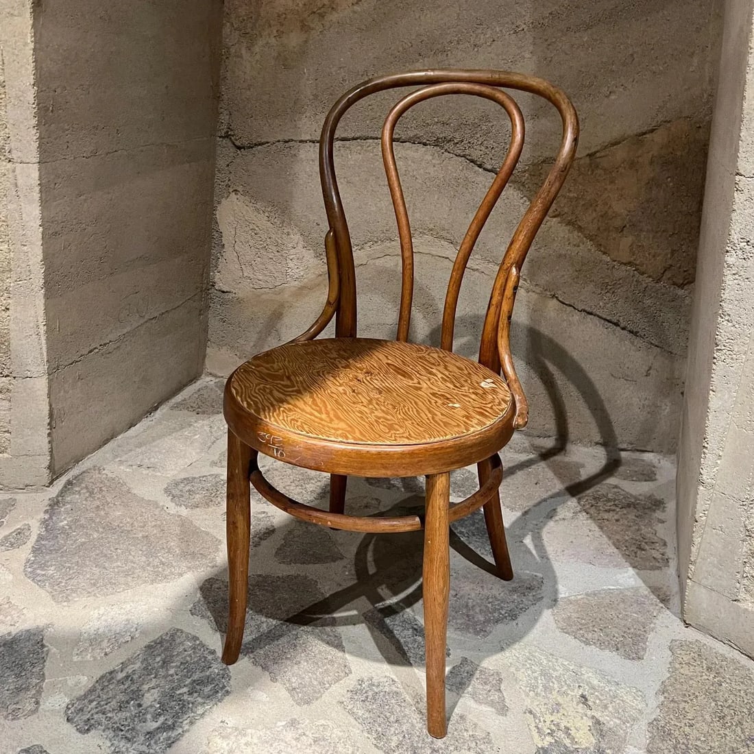 1930s Vintage Thonet Cafe Chair Bentwood Stamped Austria - 13