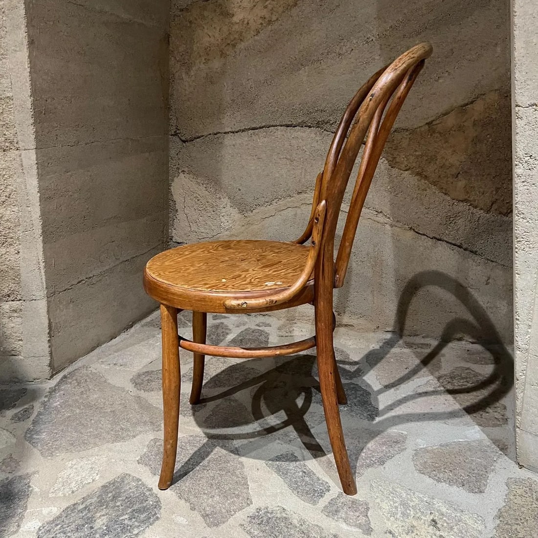 1930s Vintage Thonet Cafe Chair Bentwood Stamped Austria - 6