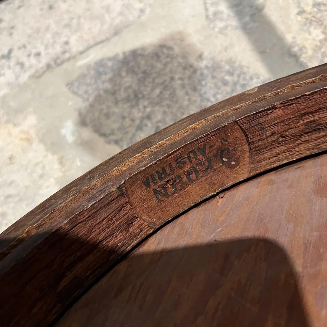 1930s Vintage Thonet Cafe Chair Bentwood Stamped Austria - 9