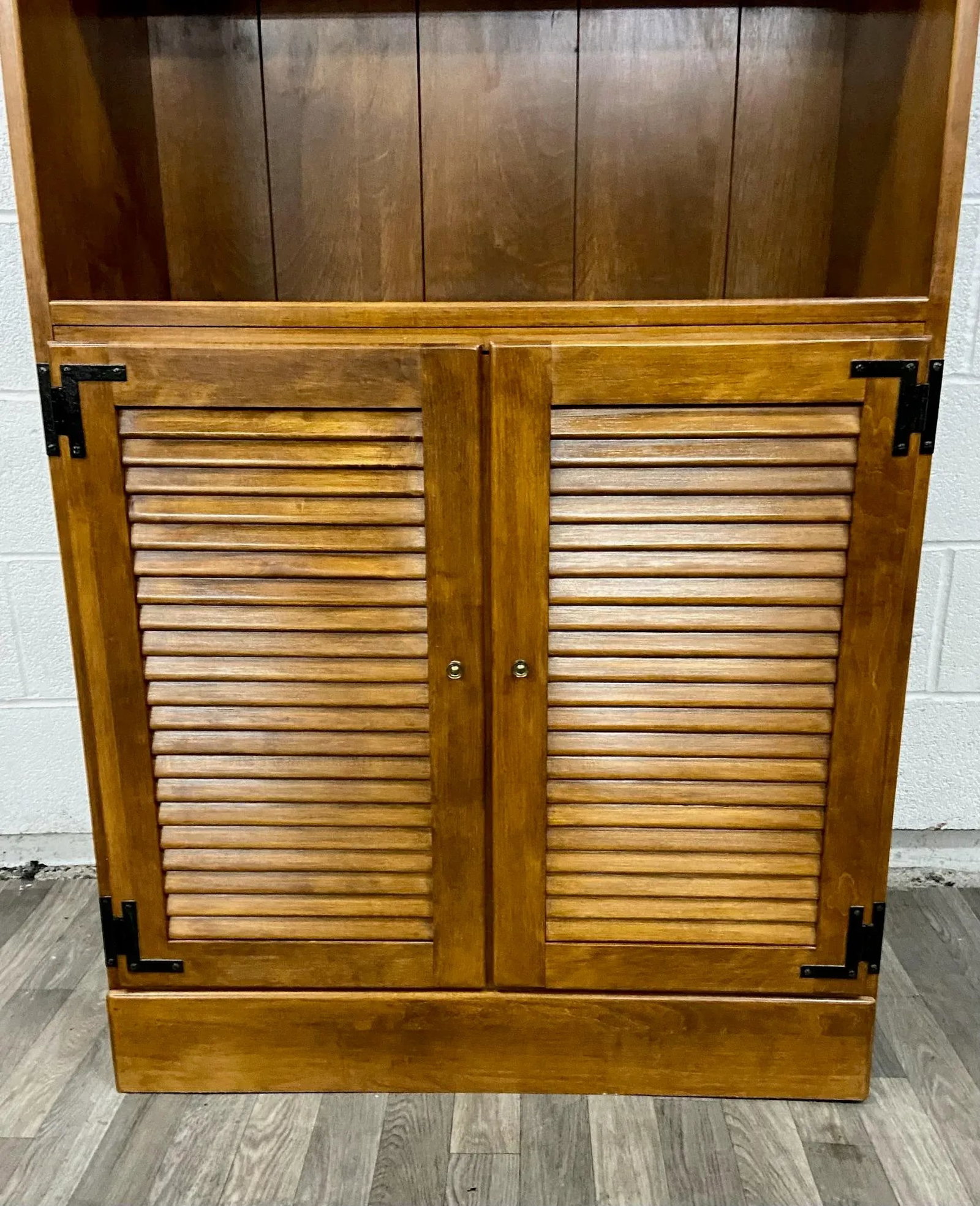 Vintage Ethan Allen Heirloom Custom Room Plan Maple Nutmeg Hutch Cabinet - 8