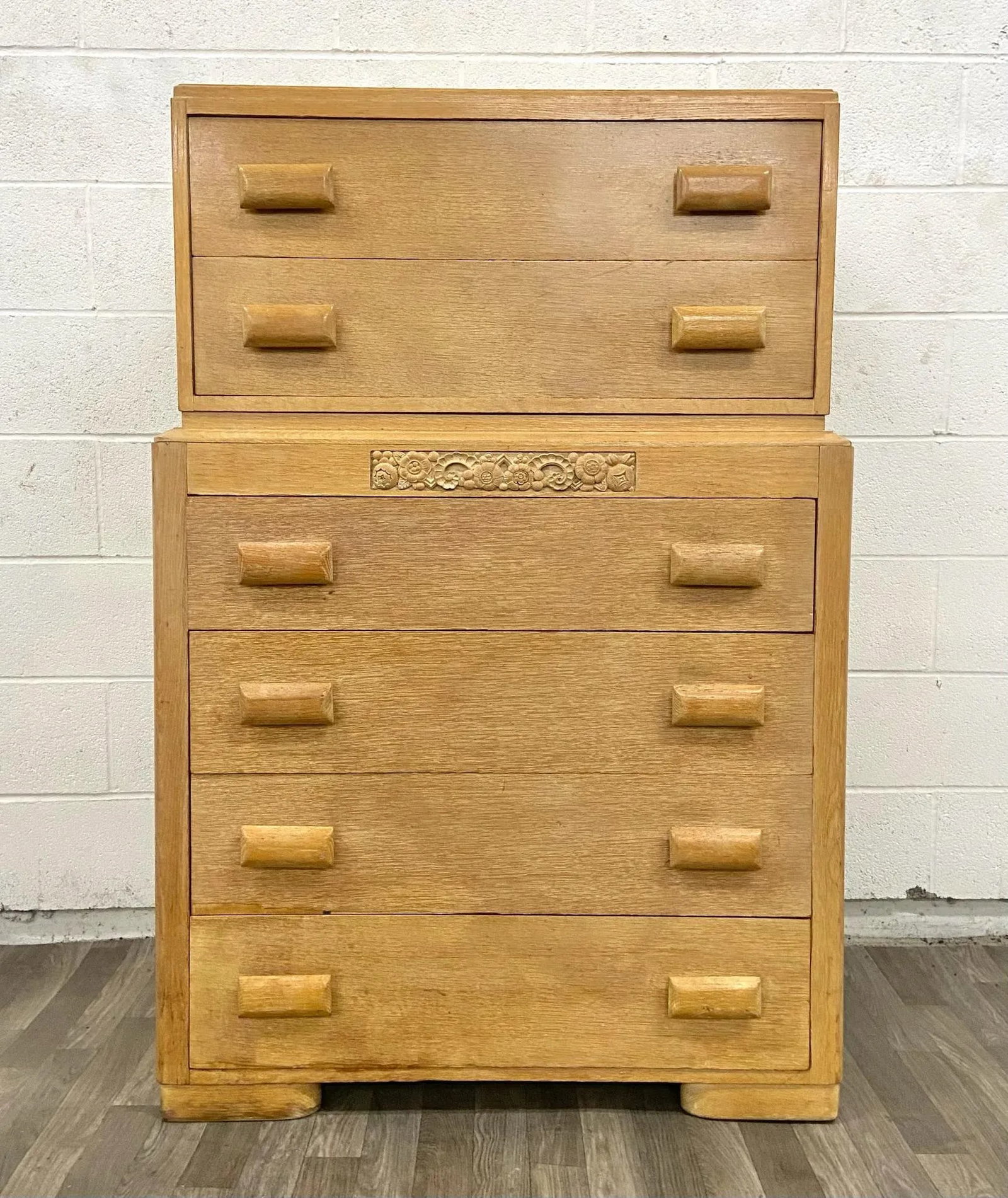 Vintage Thomasville Mid Century Blonde Art Deco Style Chest of Drawers - 13