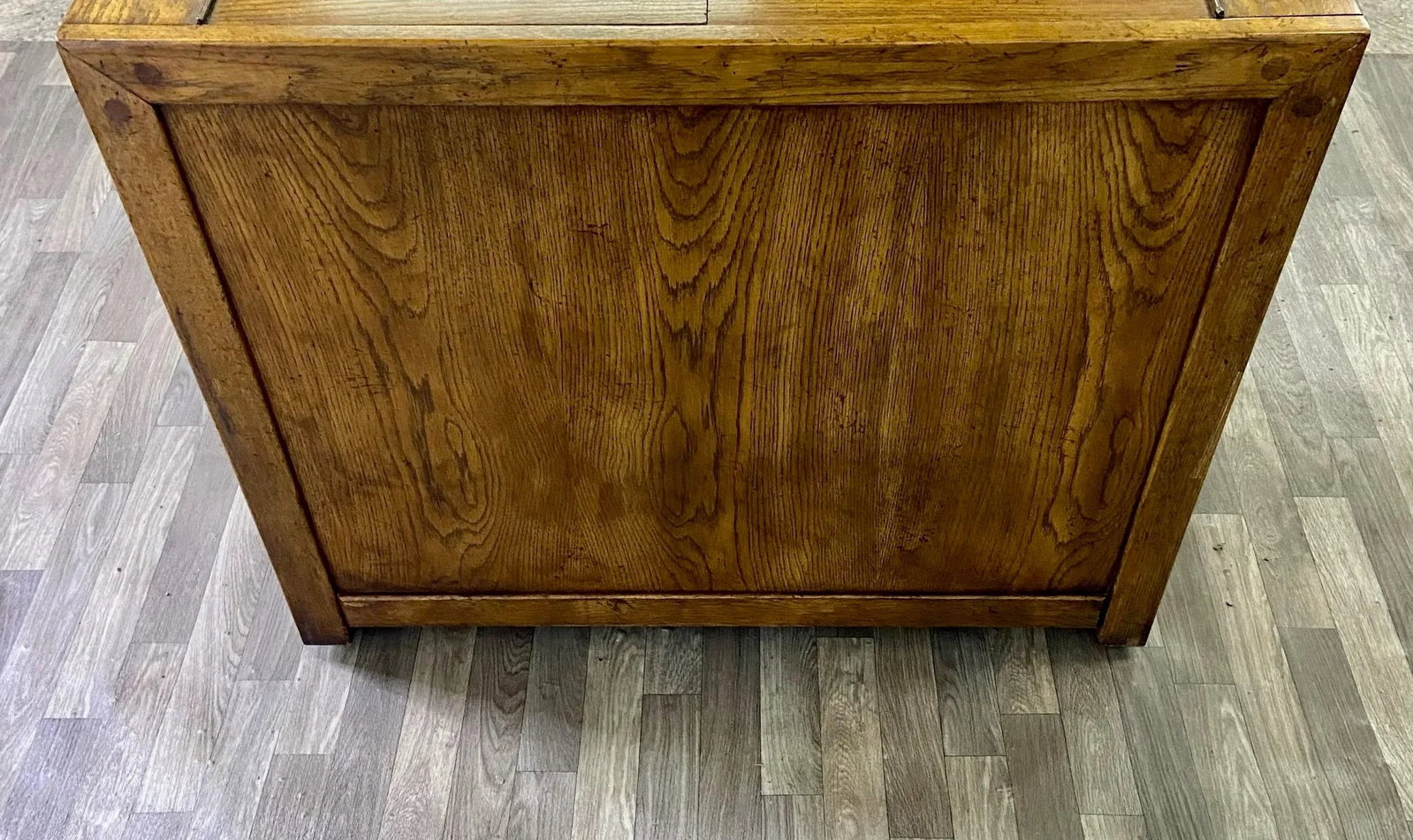 Vintage Campaign Style American of Martinsville Flip Top Rolling Server Dry Bar - 11
