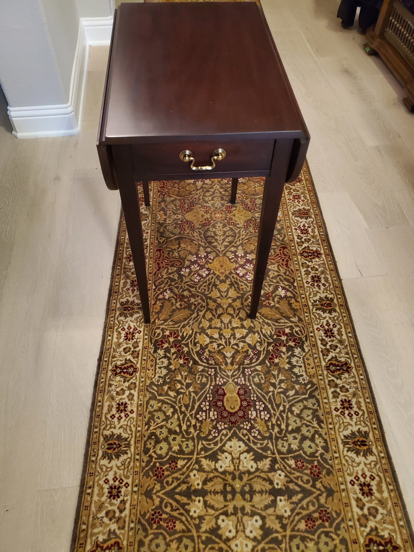 Henkel Harris Mahogany End Table With Leaves - 4